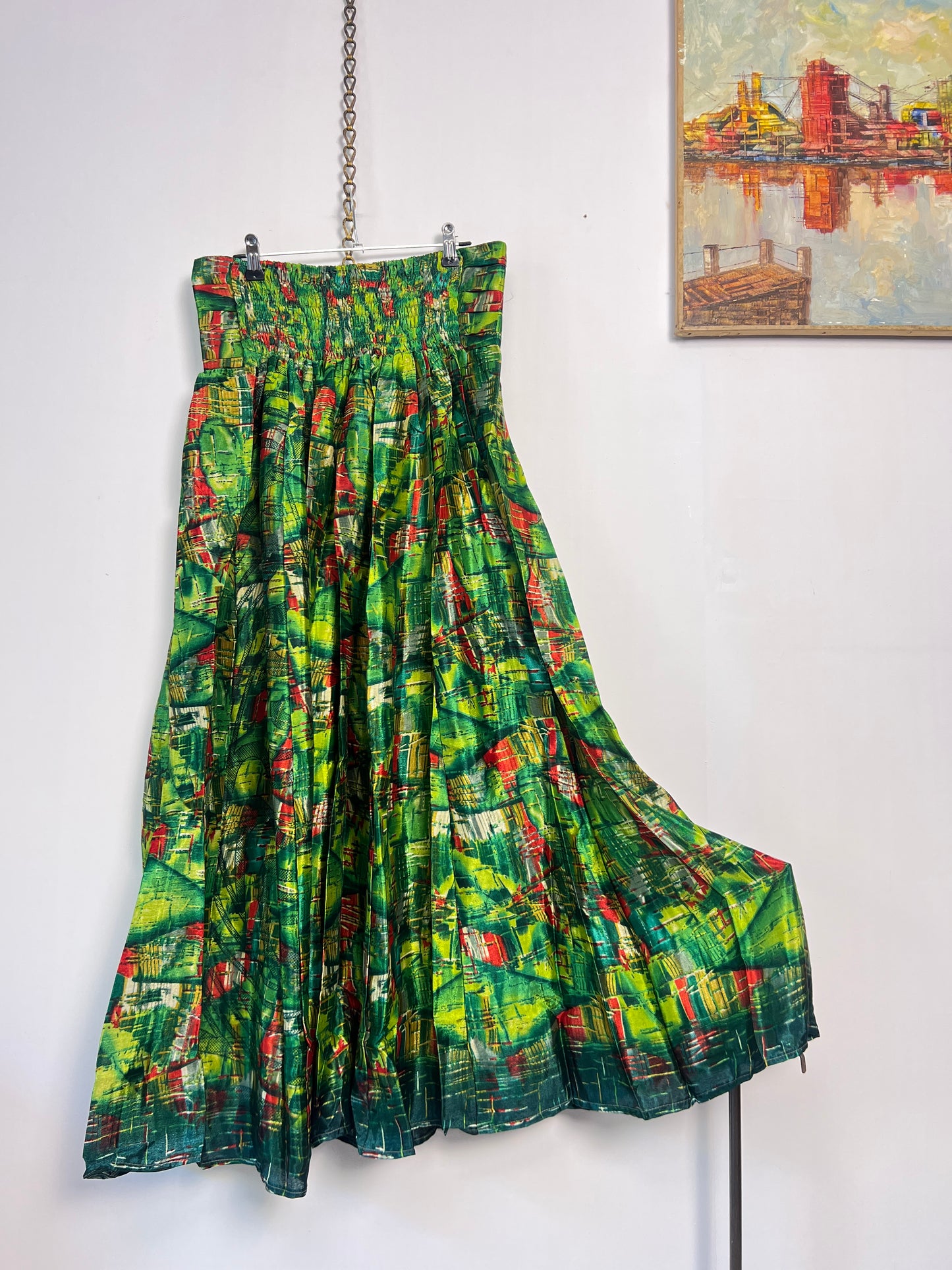 Vintage Saree Silk Pleated Skirt