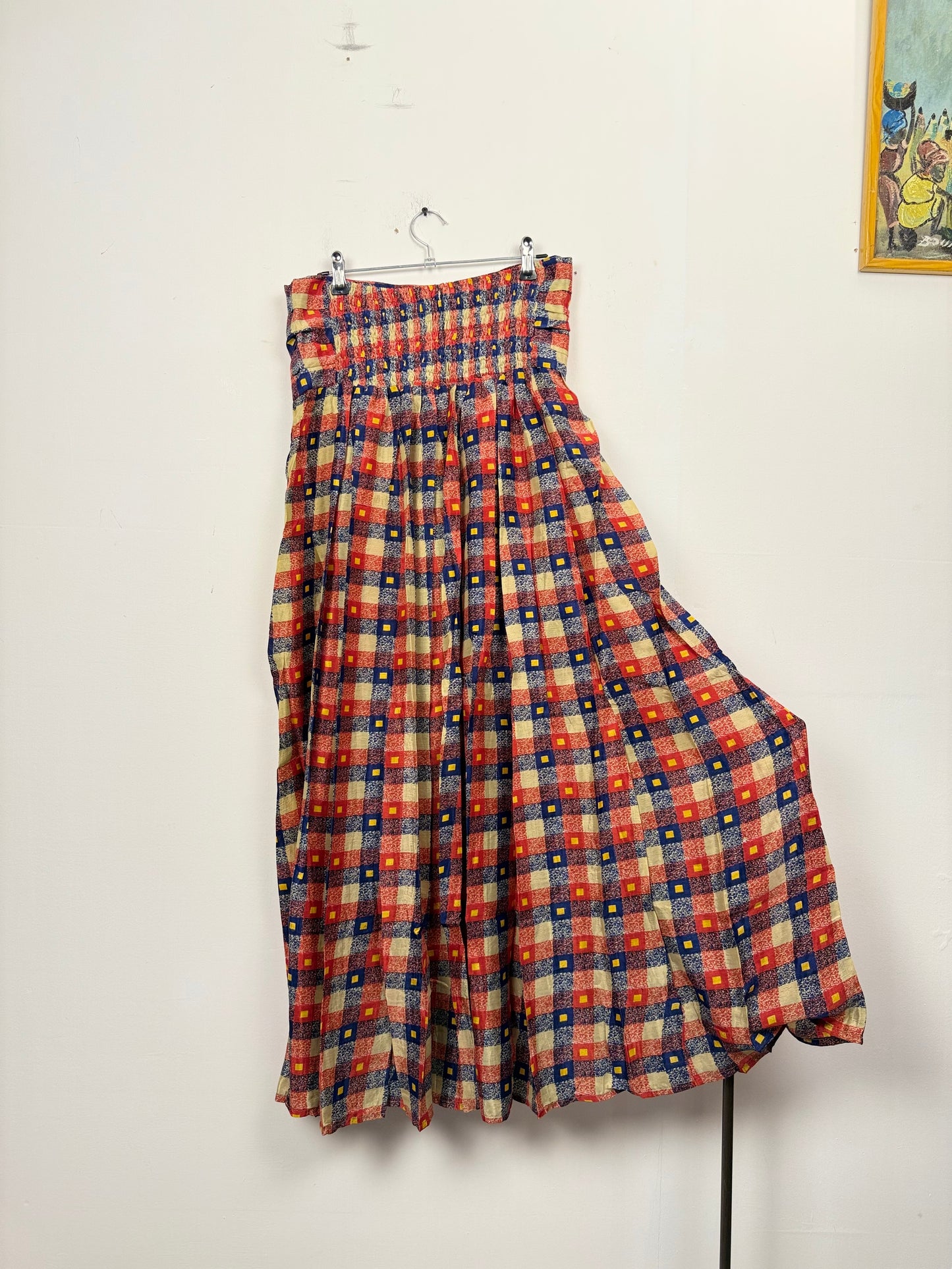 Vintage Saree Silk Pleated Skirt