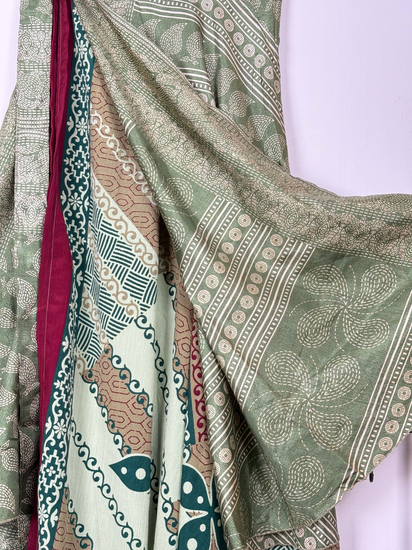 Vintage Saree Silk Wrap Skirt