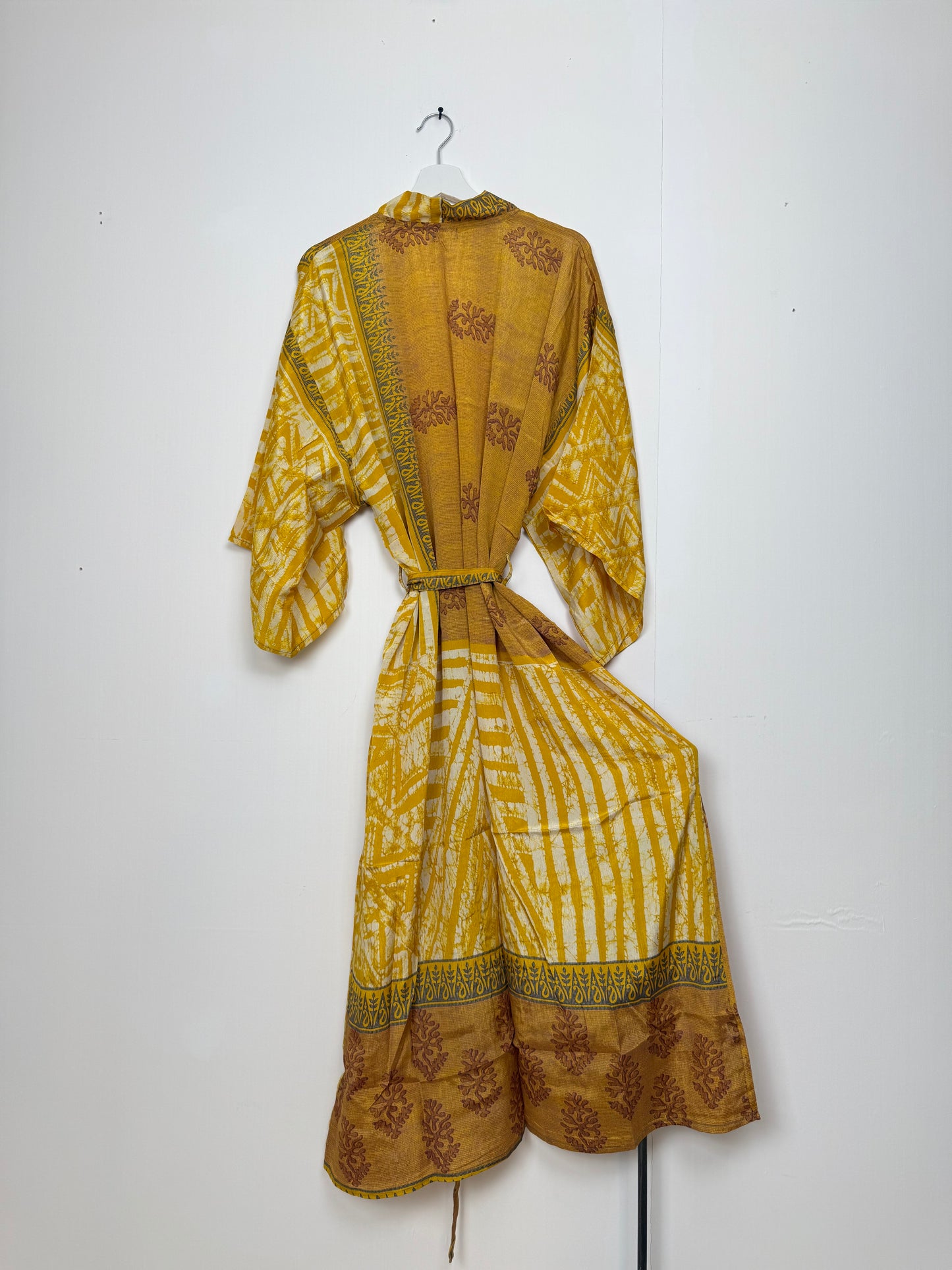 Vintage Saree Silk Kimono / Duster - Long