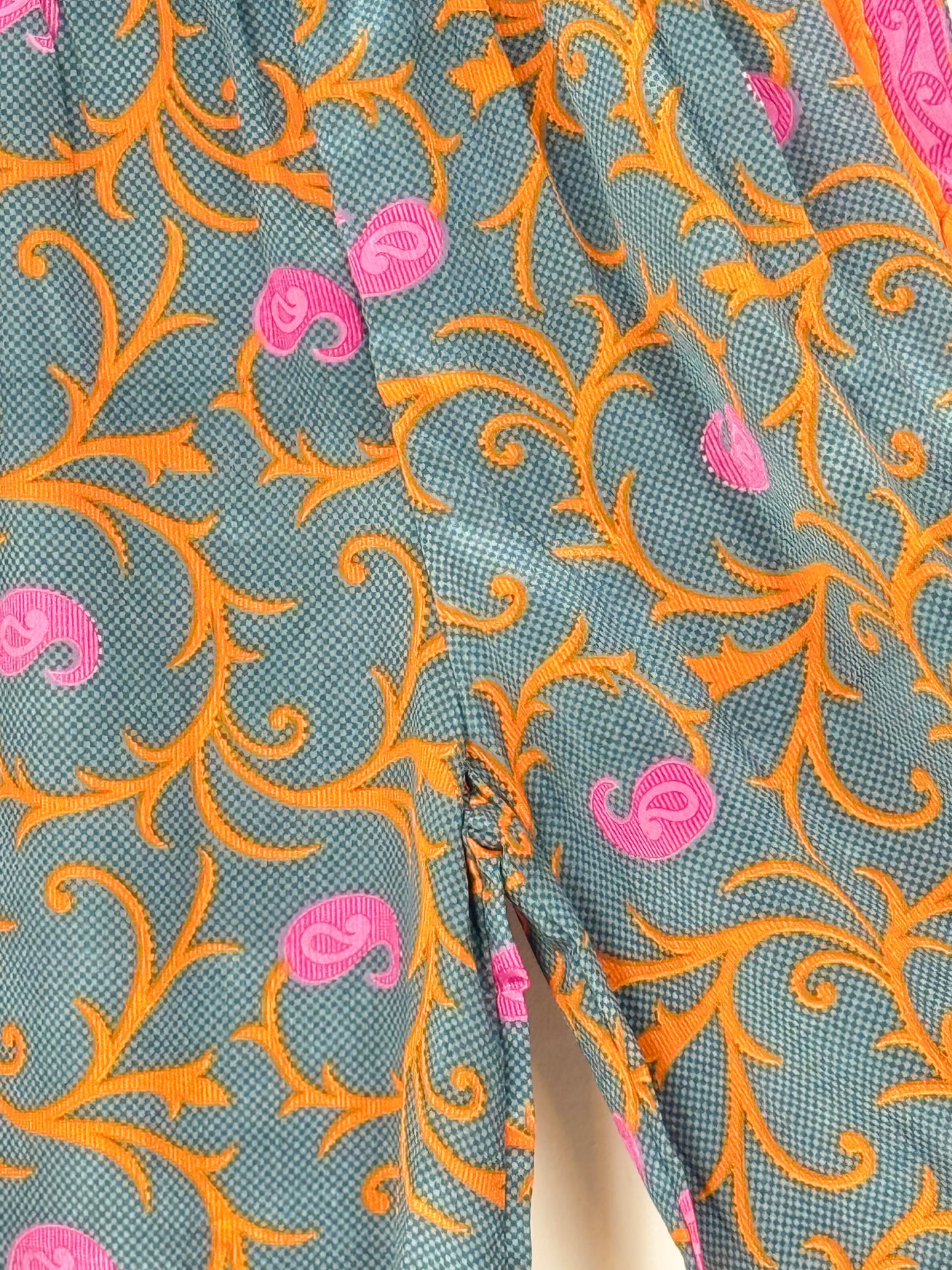 Vintage Saree Silk Trousers & Shirt Co-ordinated Set
