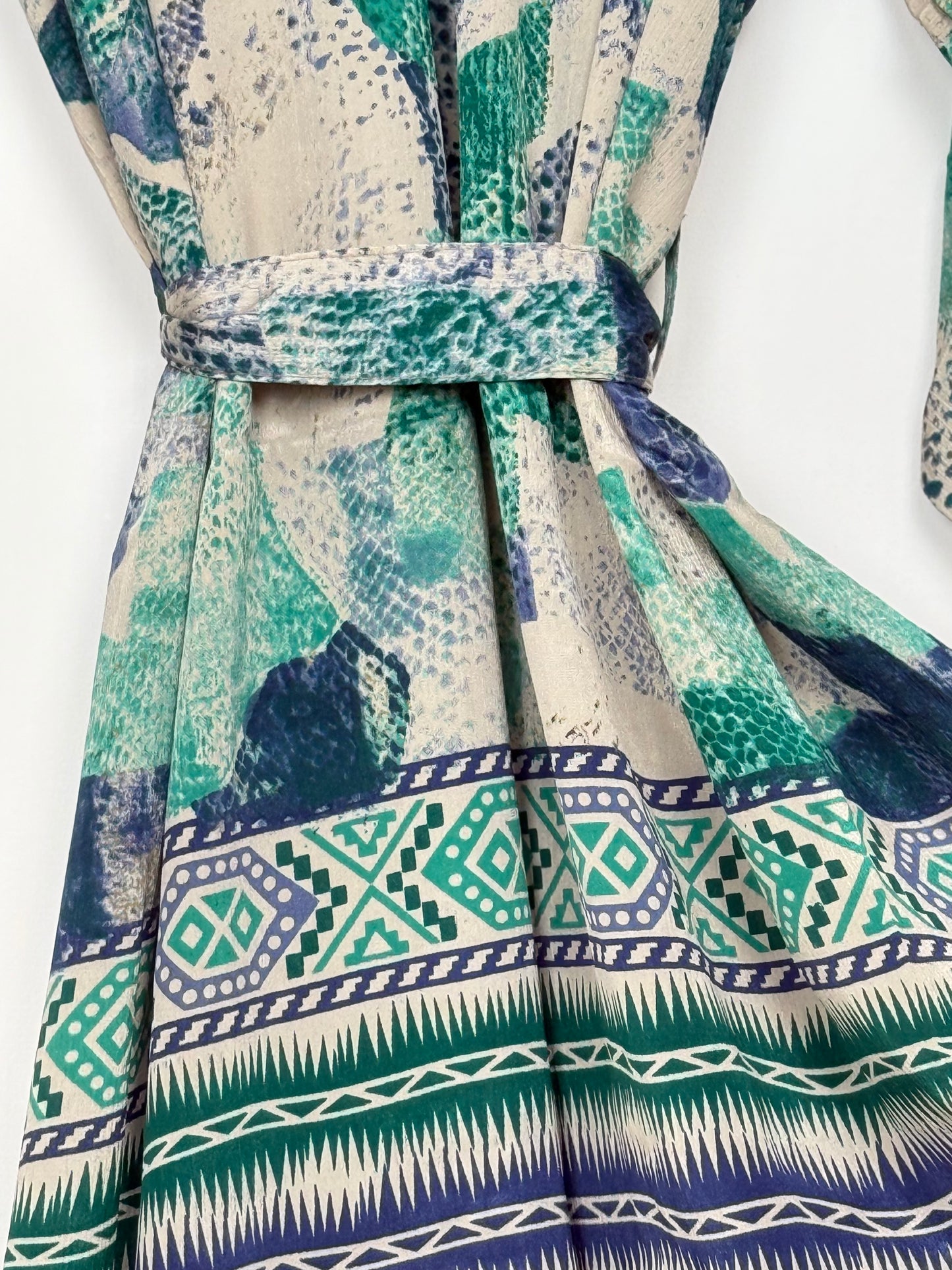Vintage Saree Silk Kimono / Duster - Long