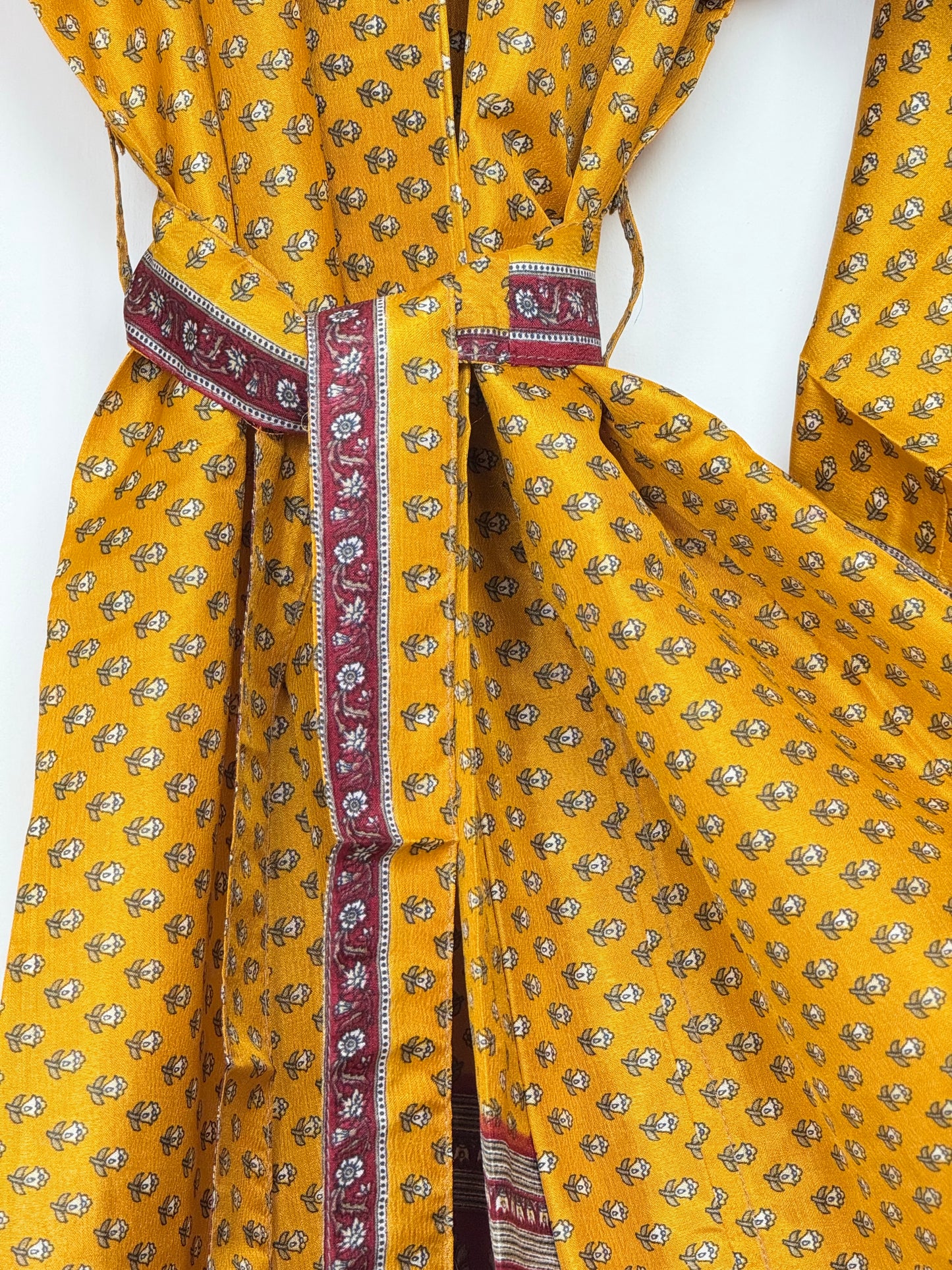 Vintage Saree Silk Kimono / Duster - Long