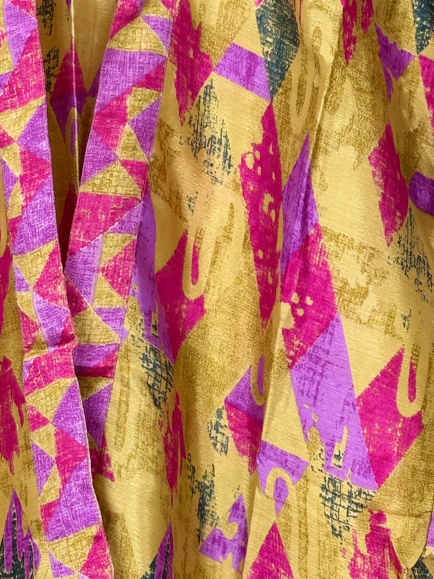 Vintage Saree Silk Trousers & Shirt Co-ordinated Set