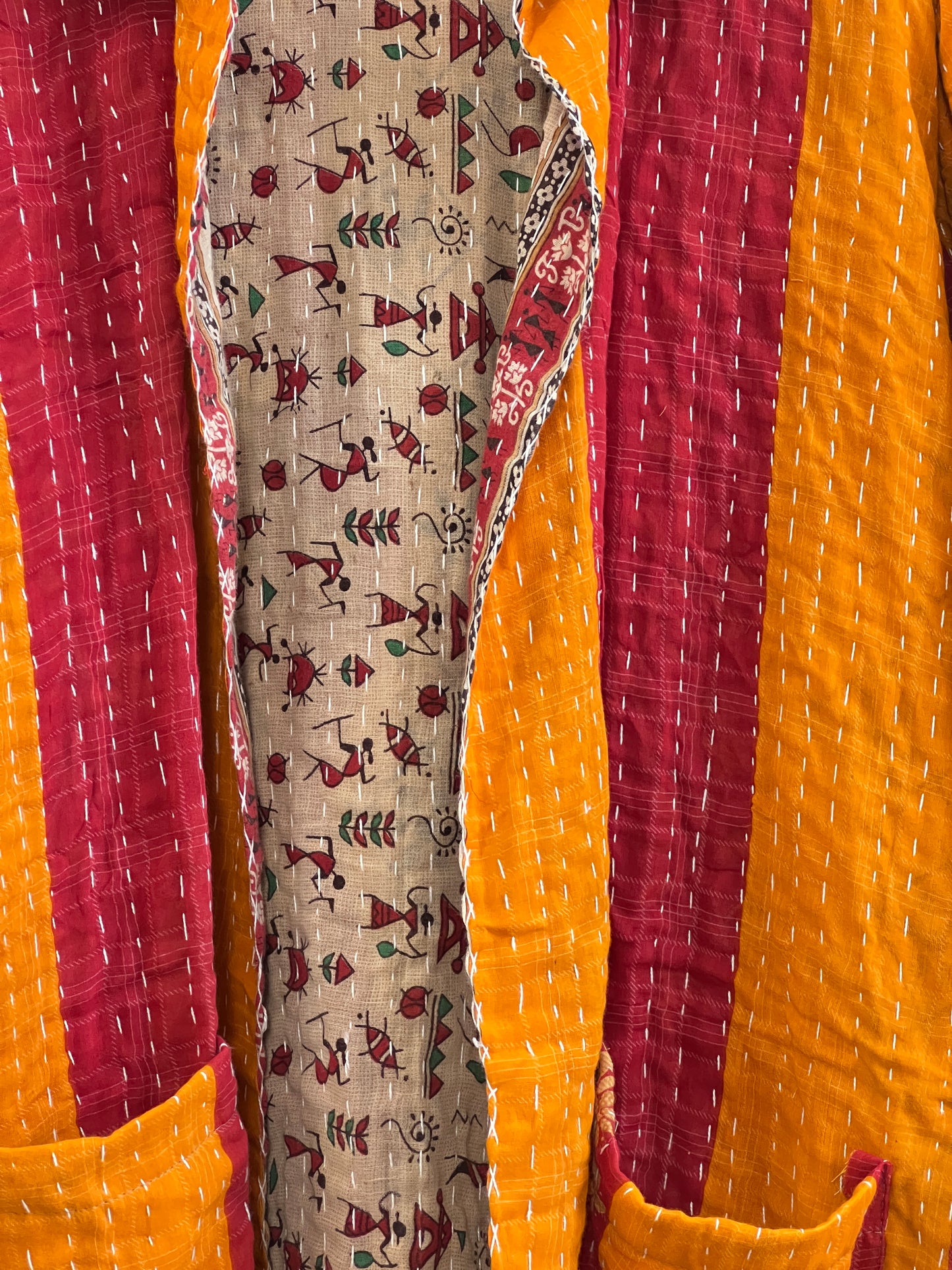 Vintage Cotton Kantha Reversible Jacket ~ No 25