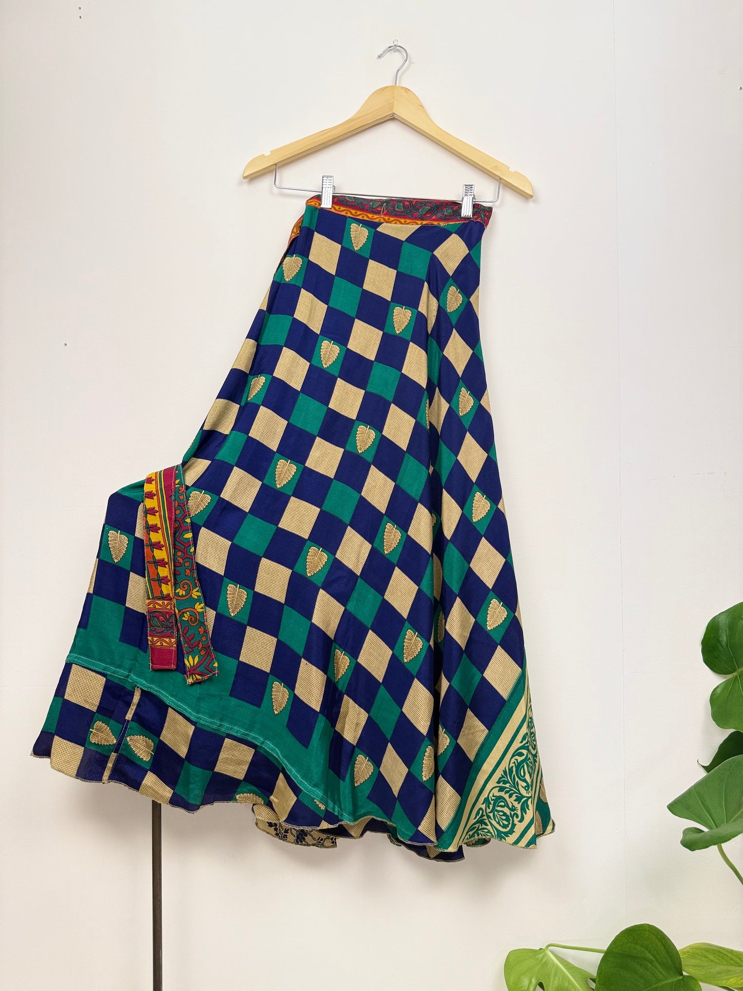 Vintage Saree Silk Wrap Skirt