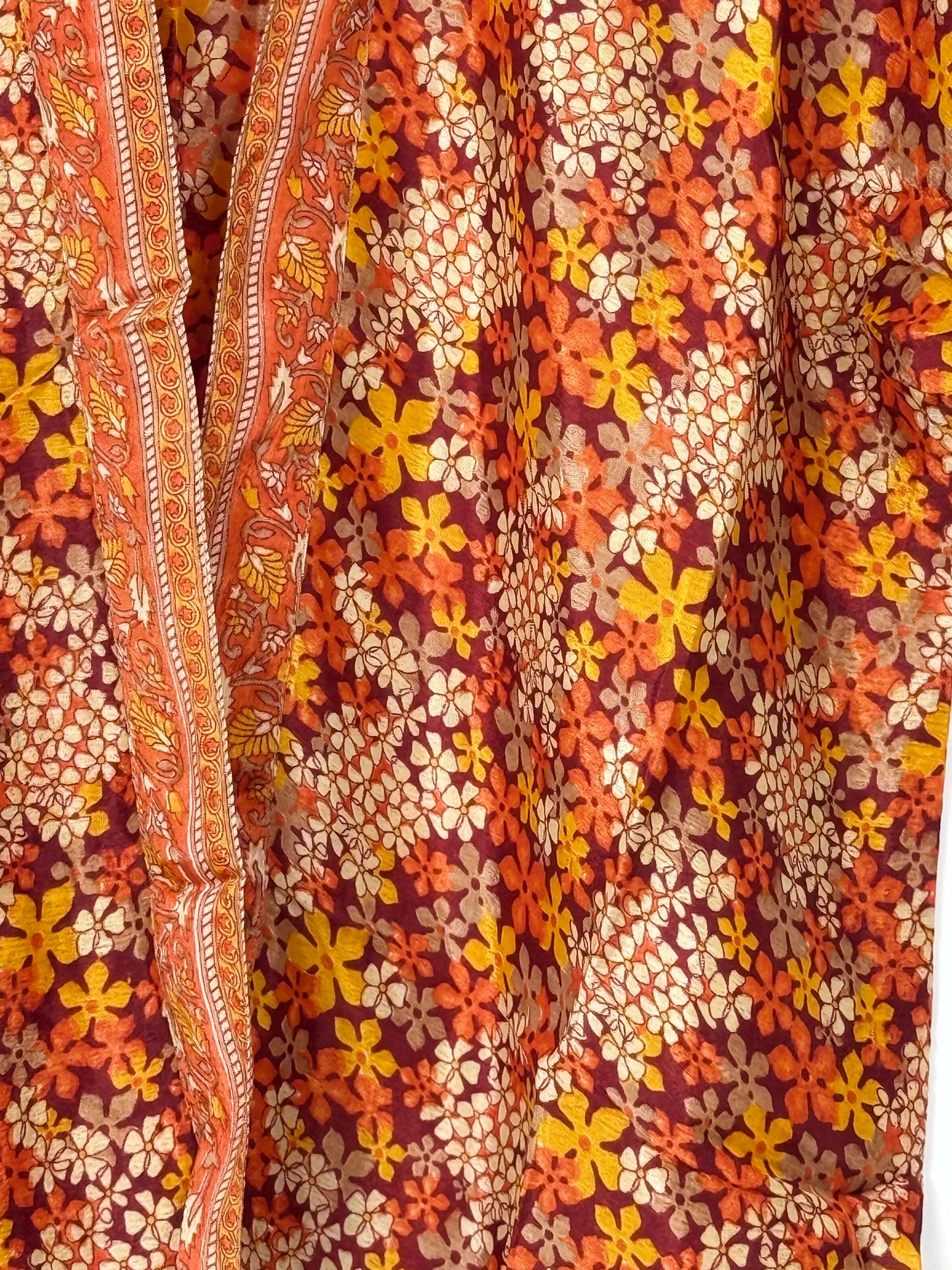 Vintage Saree Silk Trousers & Shirt Co-ordinated Set