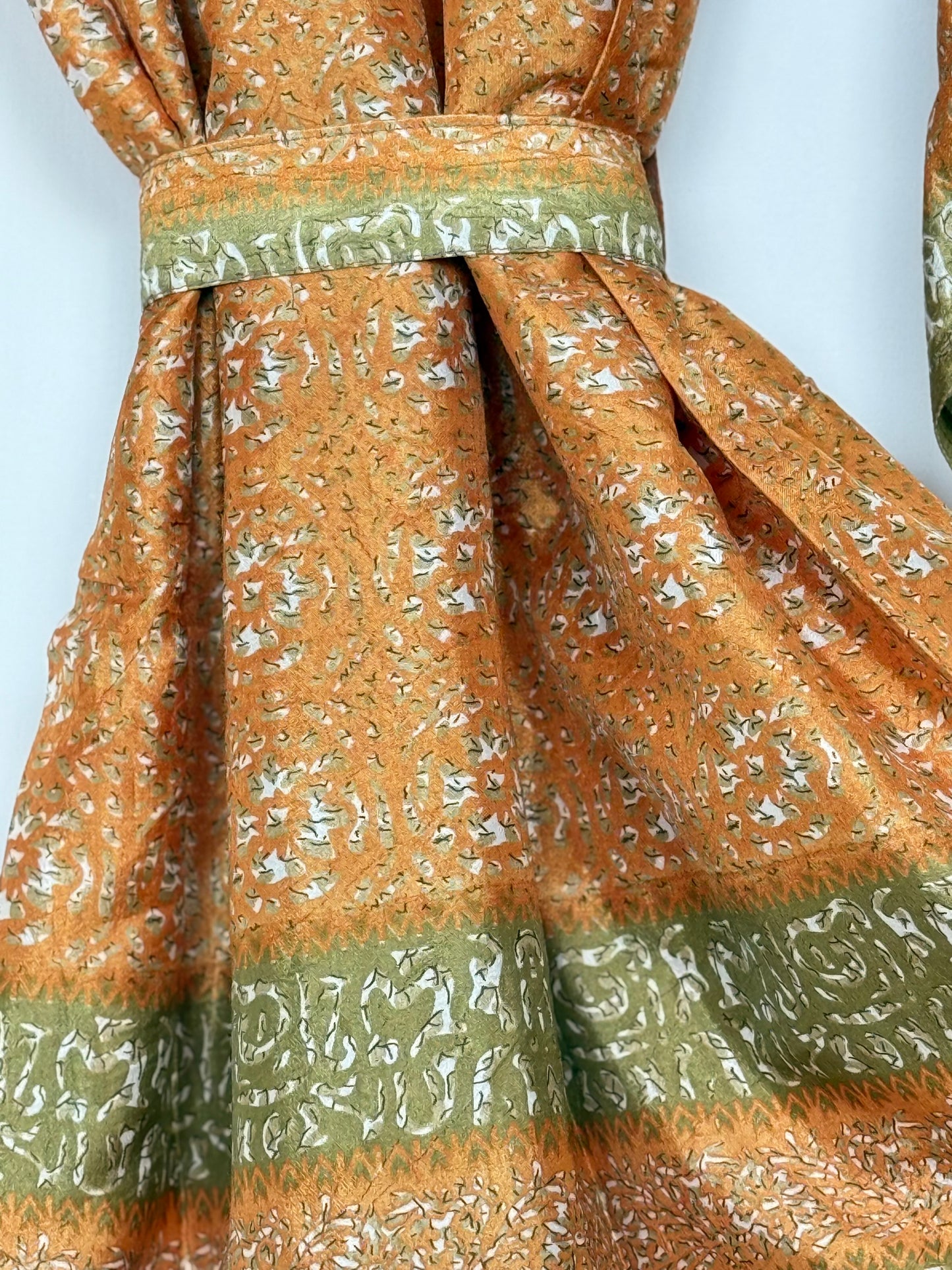 Vintage Saree Silk Kimono / Duster - Long