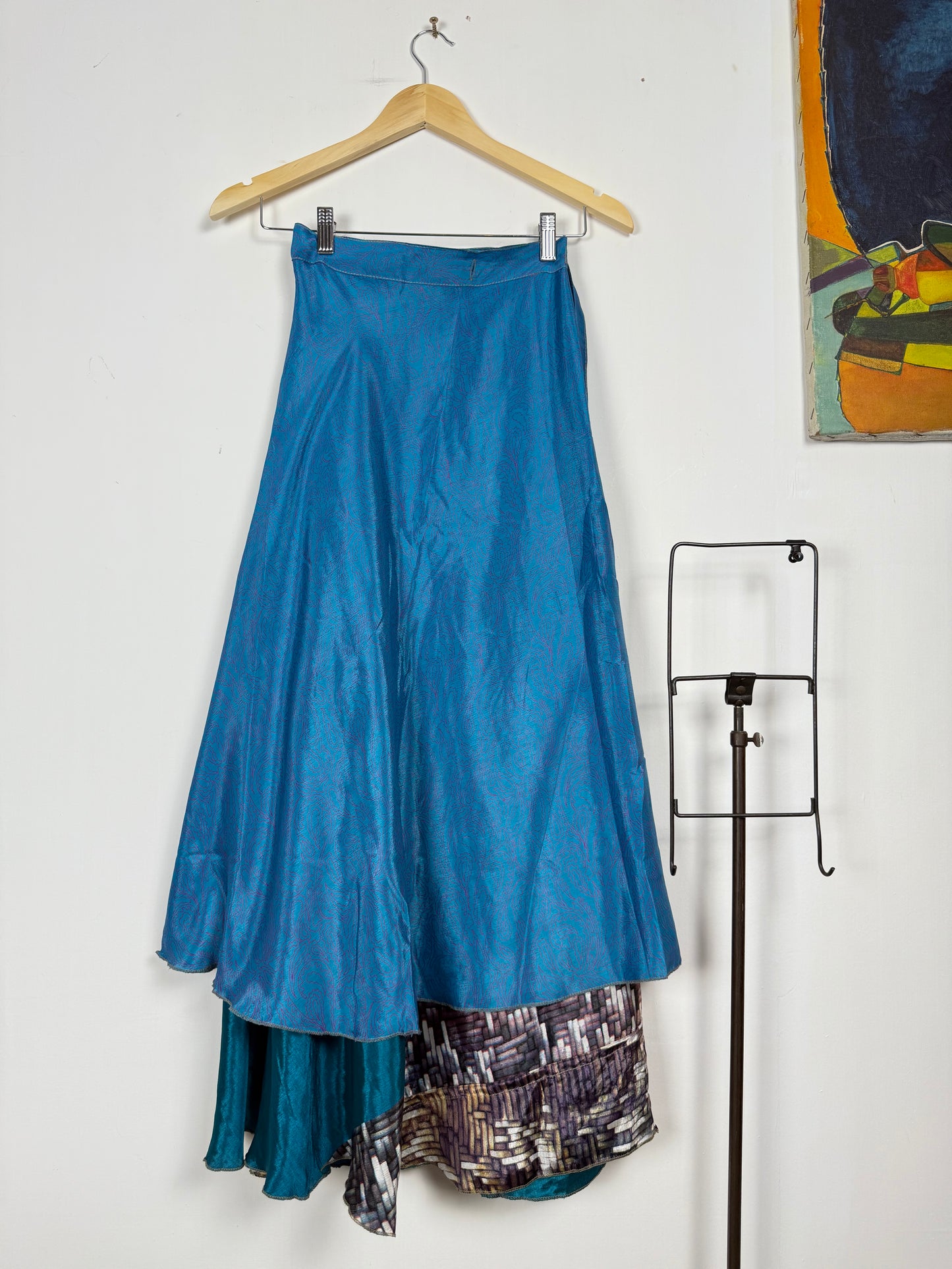 Vintage Saree Silk Wrap Skirt