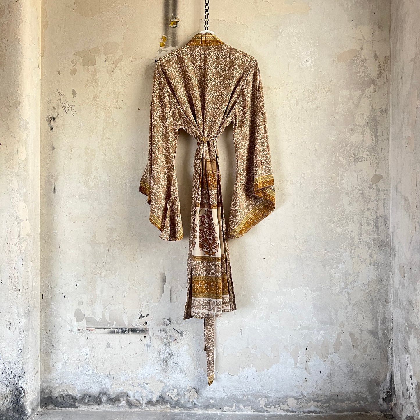 Vintage Silk Batwing Kimono