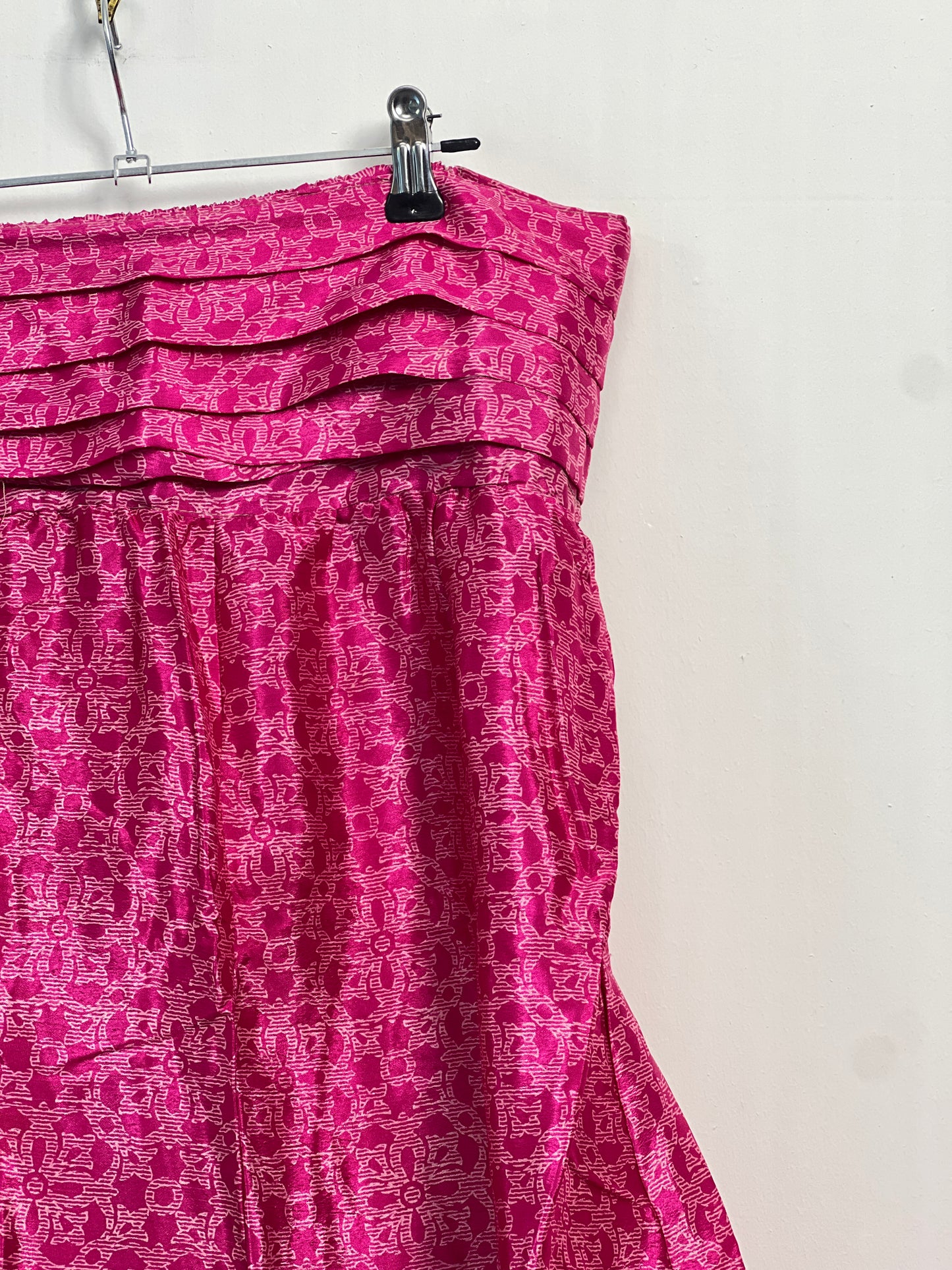 Vintage Saree Silk Pleated Skirt