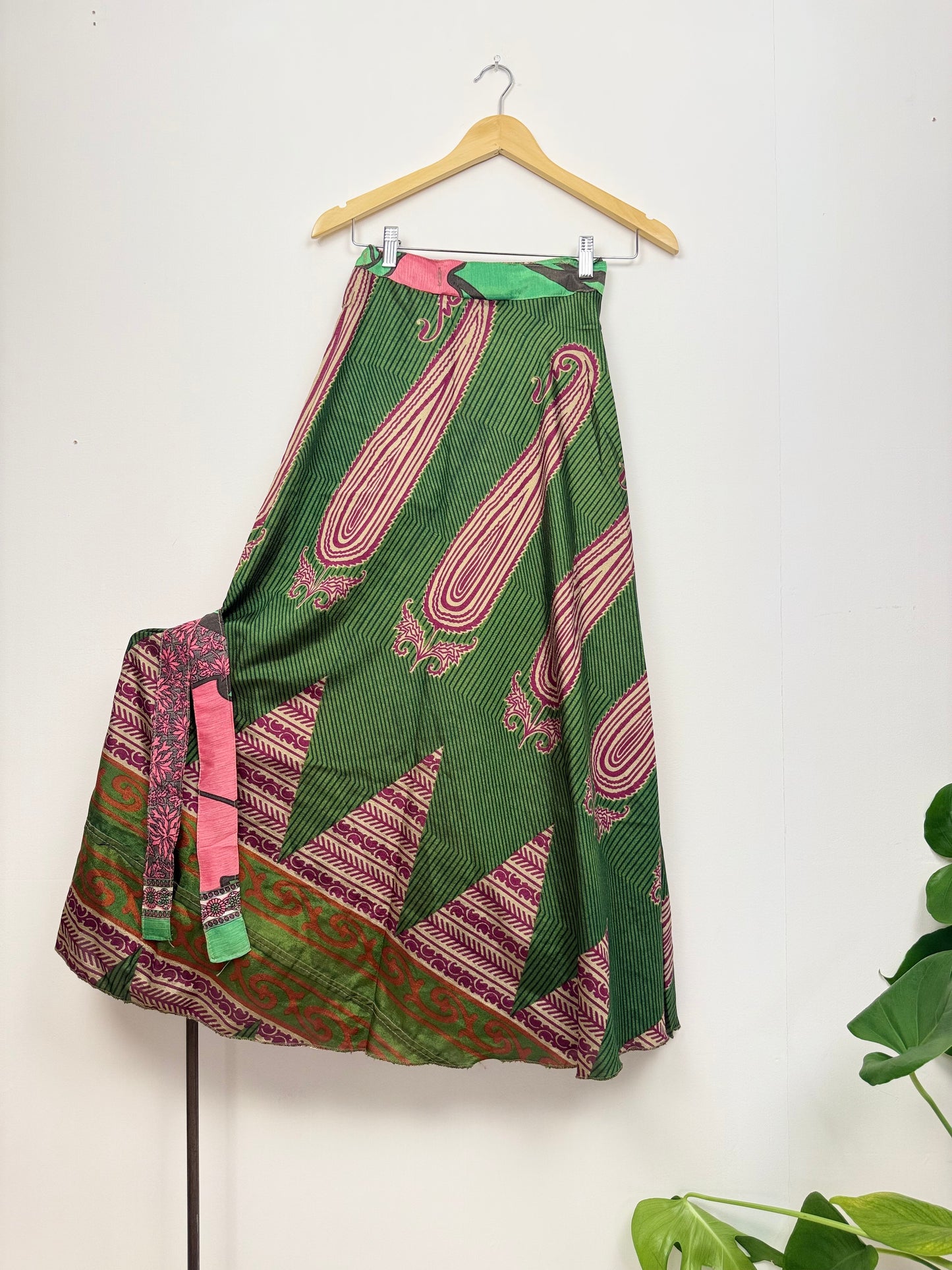Vintage Saree Silk Wrap Skirt