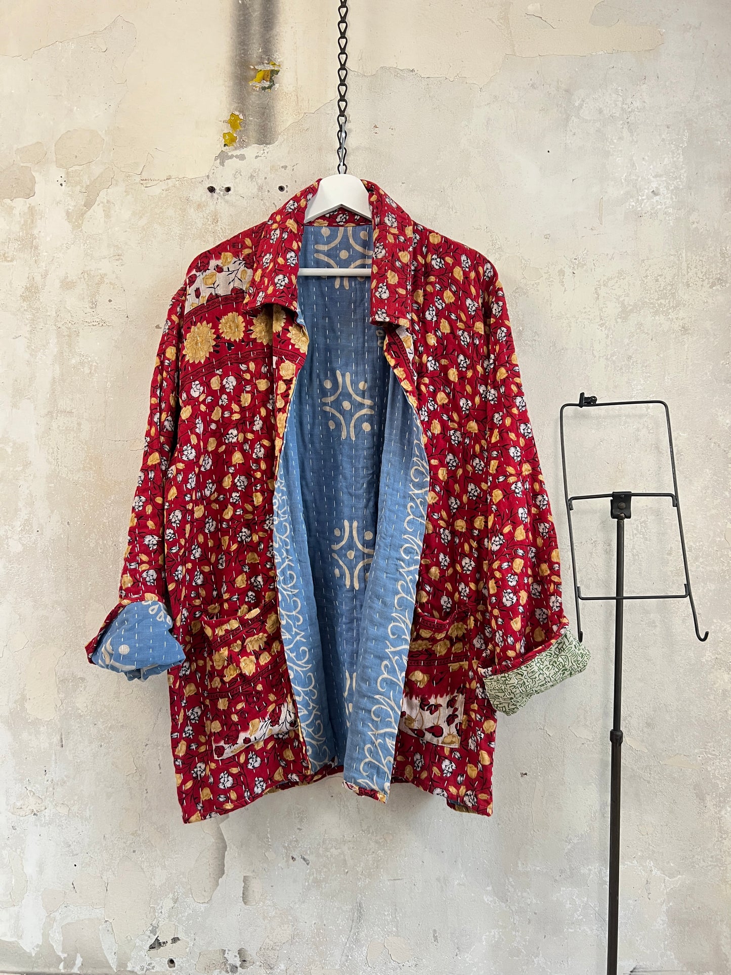 Vintage Cotton Kantha Reversible Jacket ~ No 17