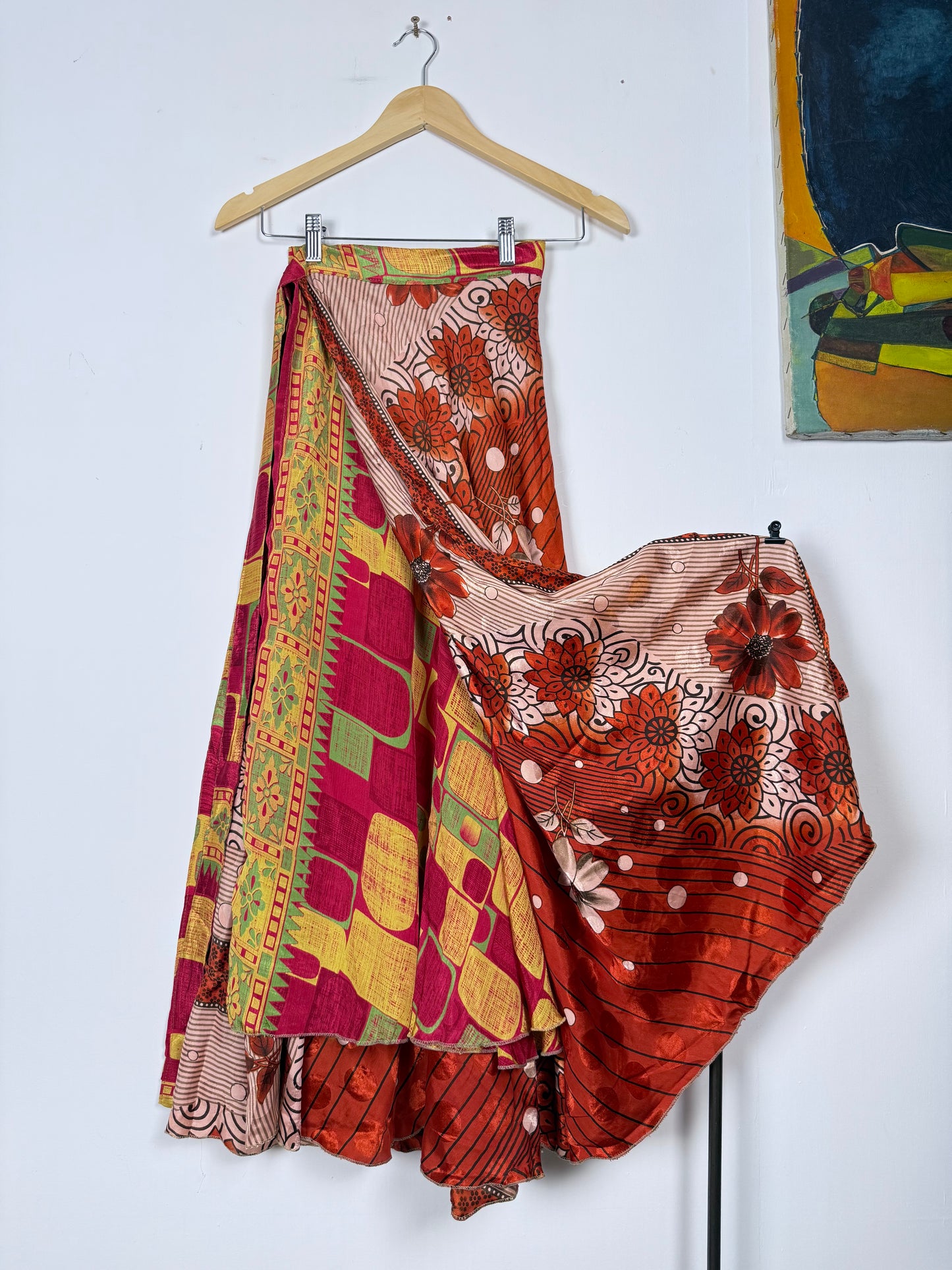 Vintage Saree Silk Wrap Skirt