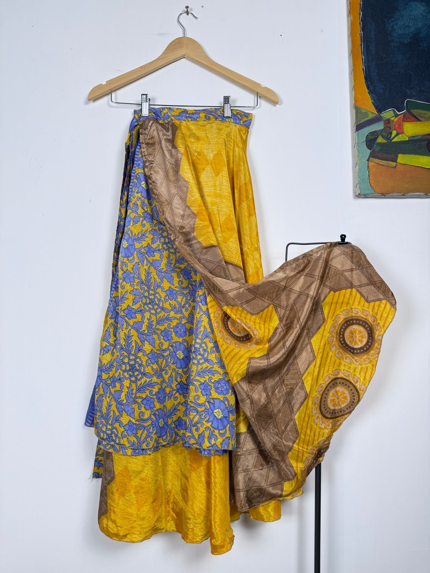 Vintage Saree Silk Wrap Skirt