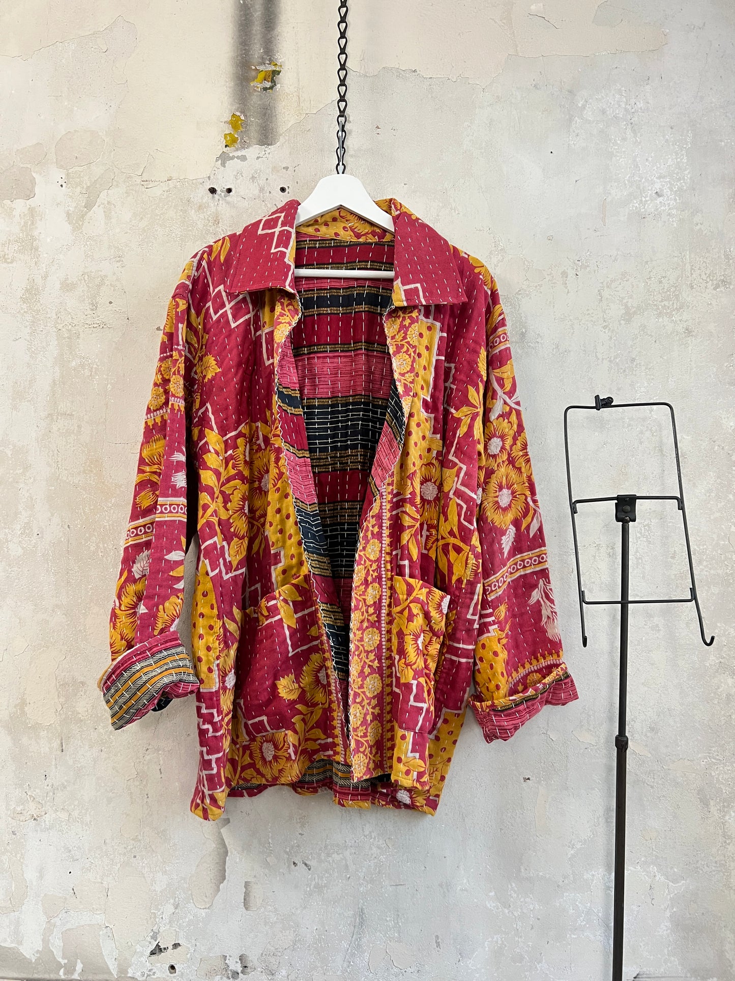 Vintage Cotton Kantha Reversible Jacket ~ No 13