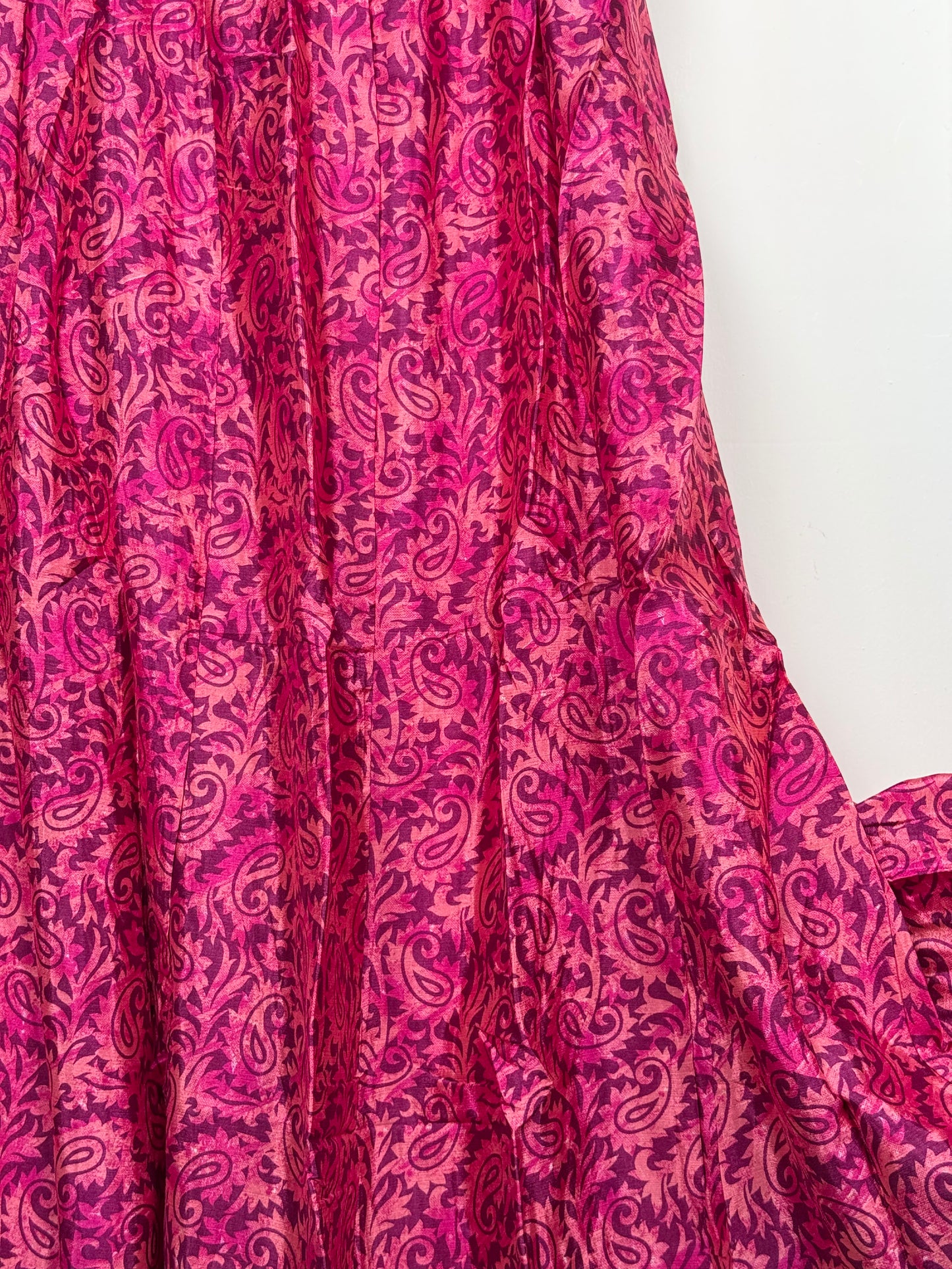 Vintage Saree Silk Pleated Skirt
