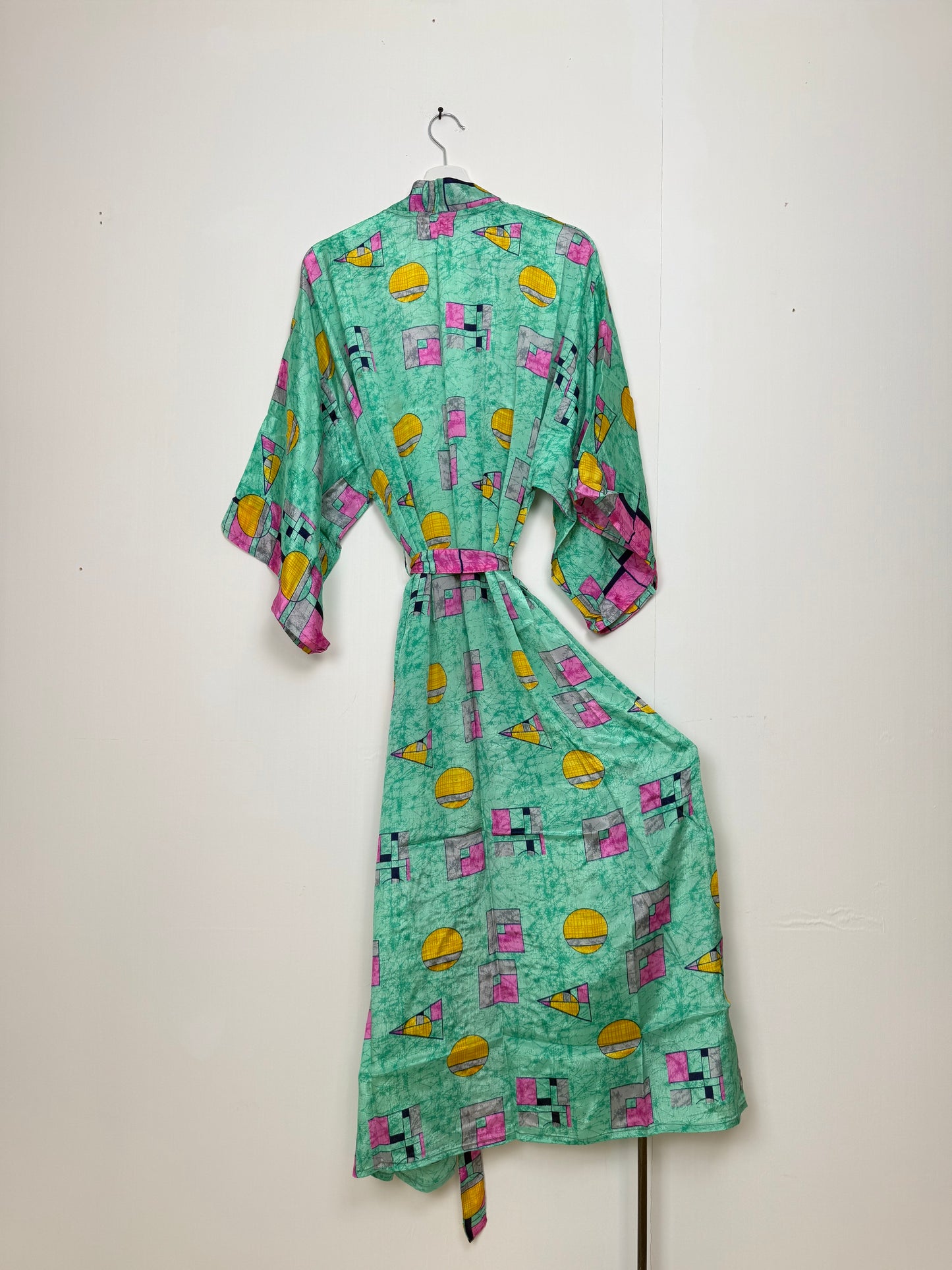 Vintage Saree Silk Kimono / Duster - Long