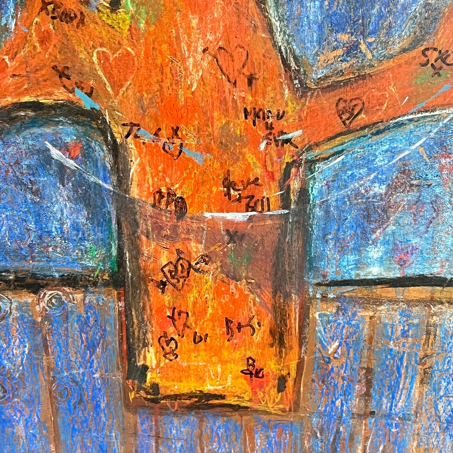 Double sided original mixed media artworks ‘The Prince’ and ‘The Tree of Life’ by contemporary artist Harry Charles Tim