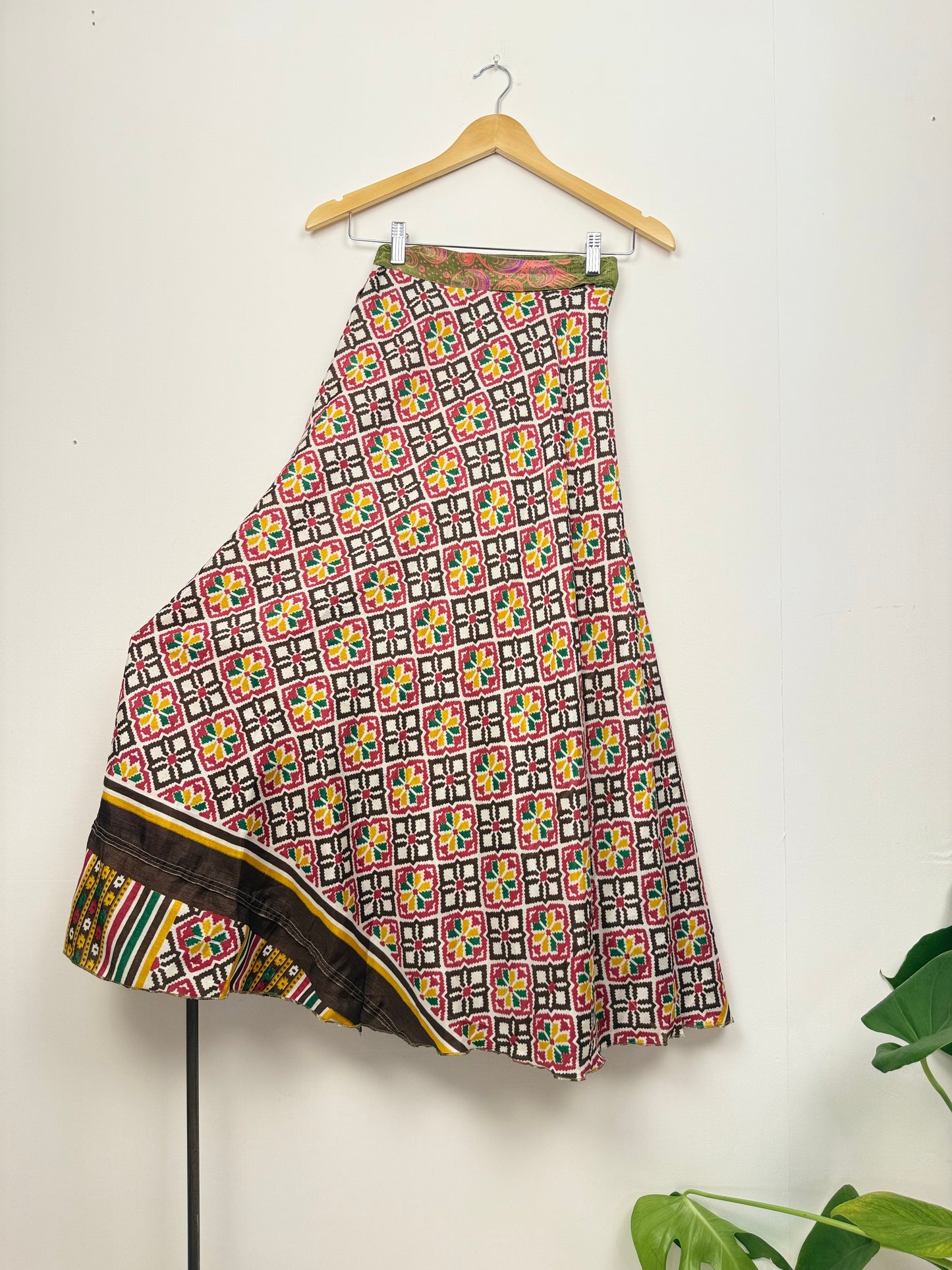 Vintage Saree Silk Wrap Skirt