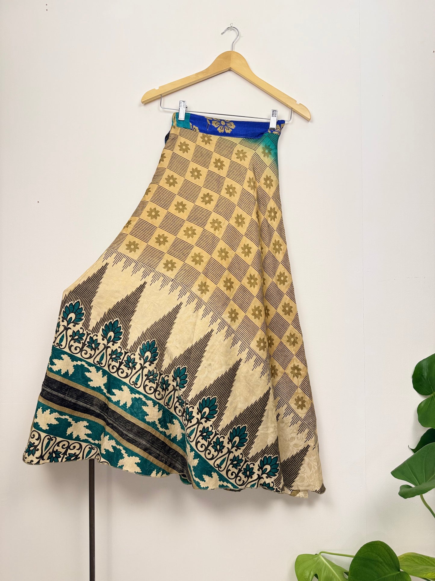 Vintage Saree Silk Wrap Skirt