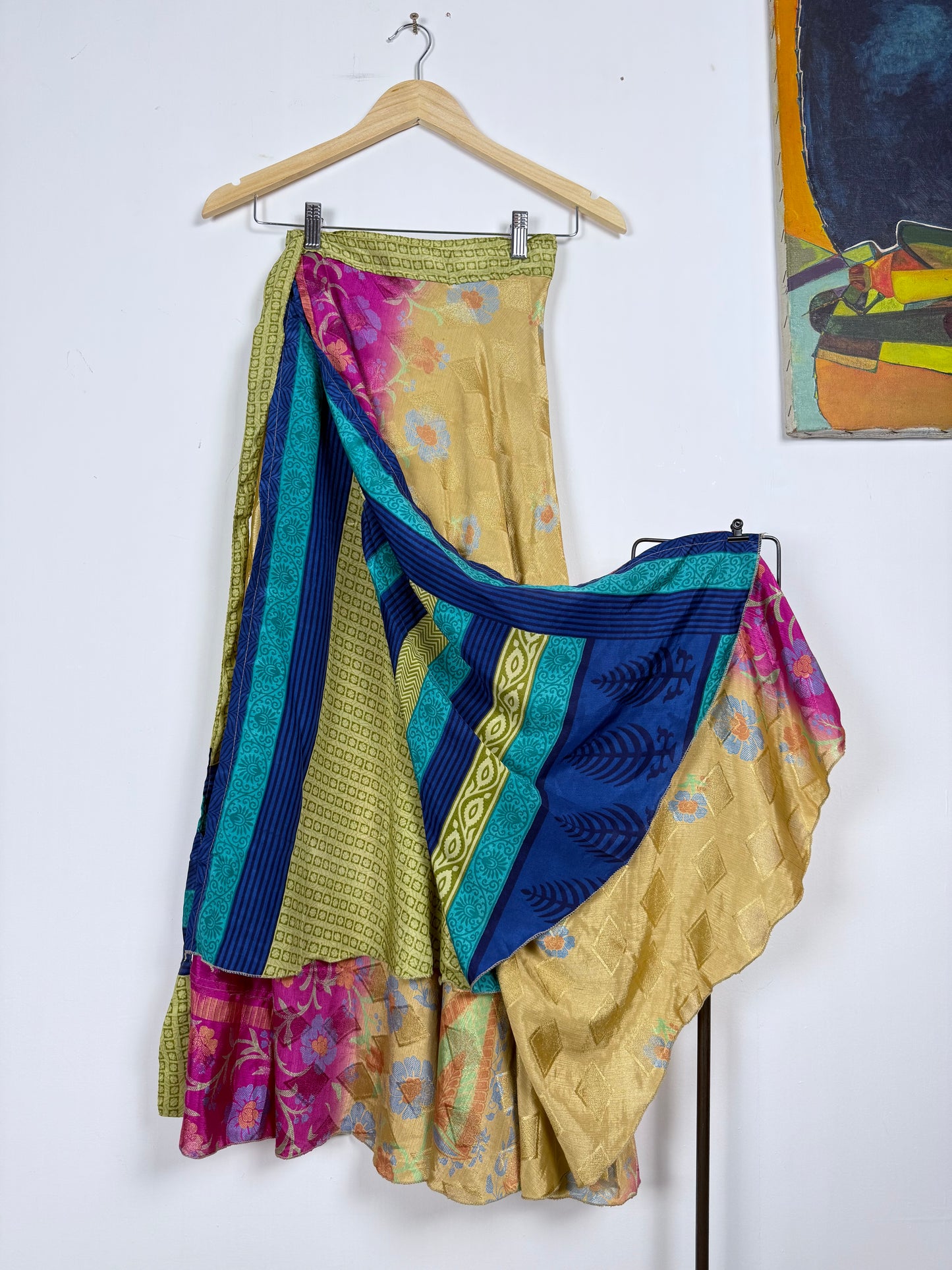 Vintage Saree Silk Wrap Skirt