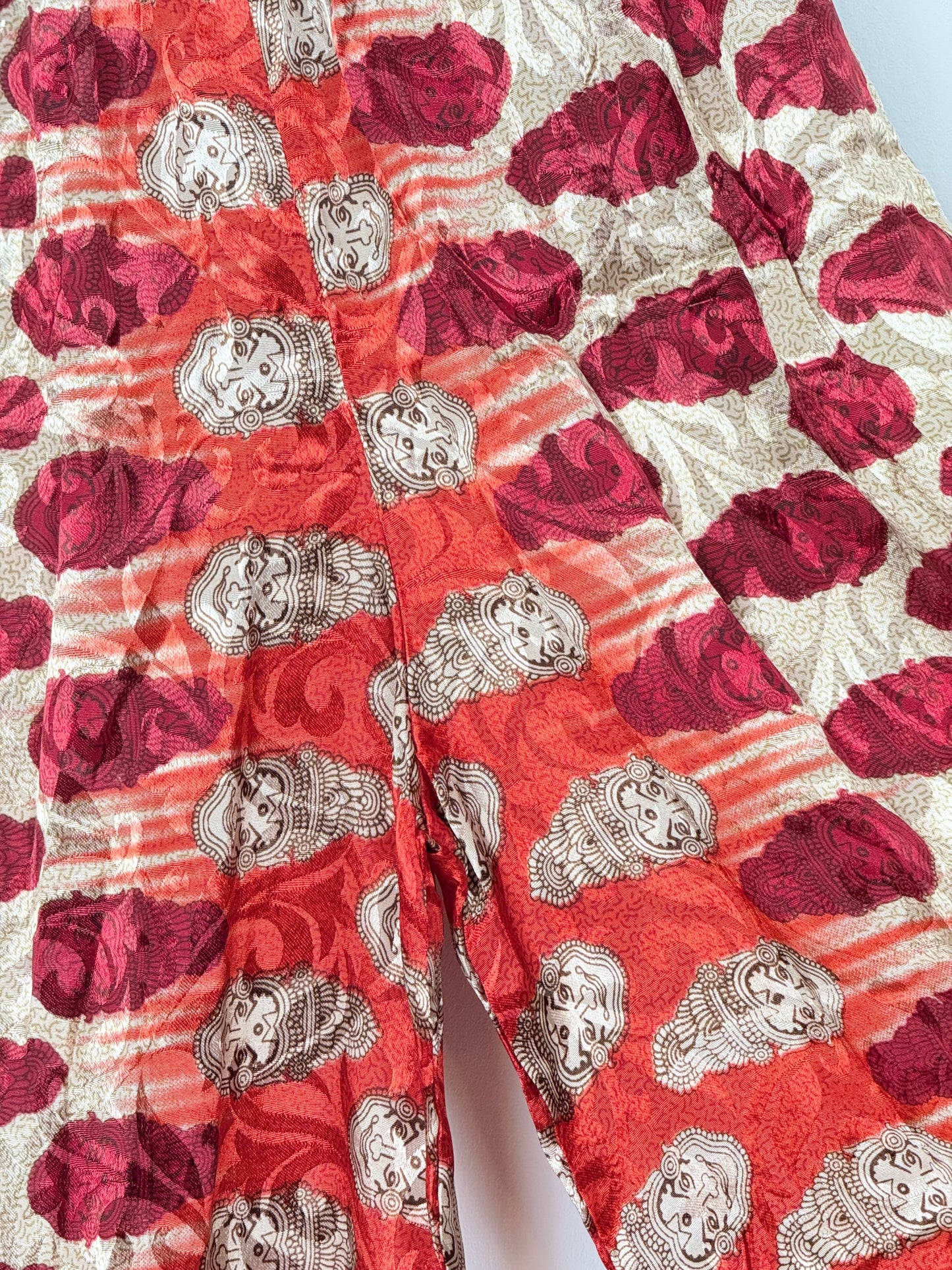 Vintage Saree Silk Trousers & Shirt Co-ordinated Set