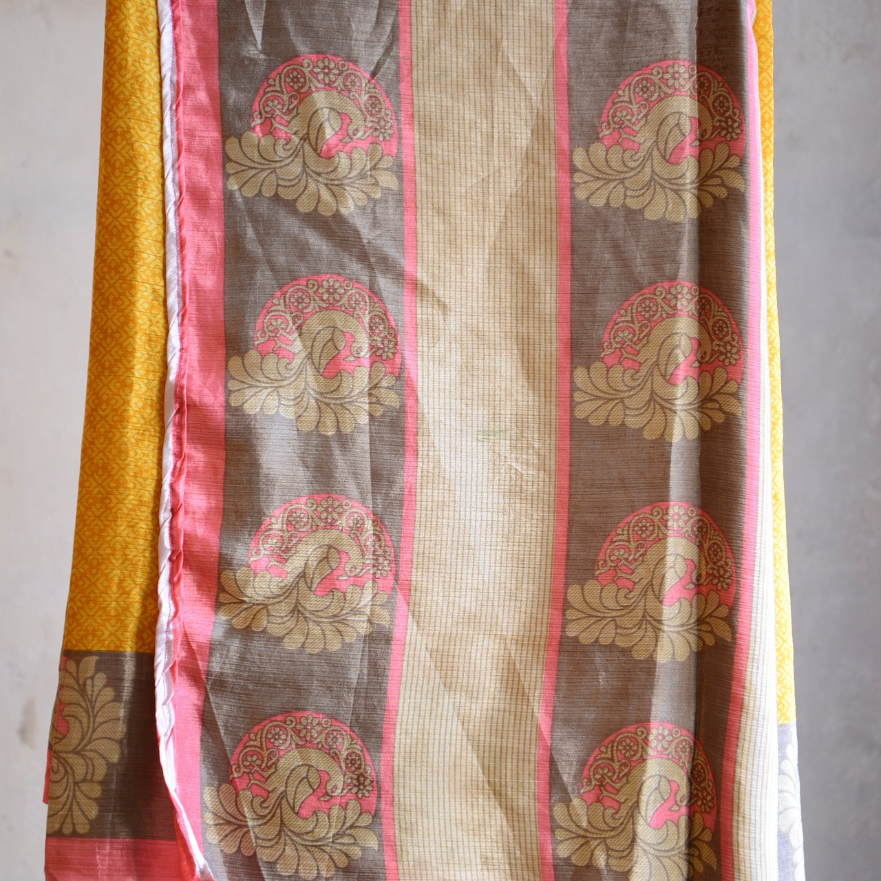 Vintage Pure Silk Saree Fabric