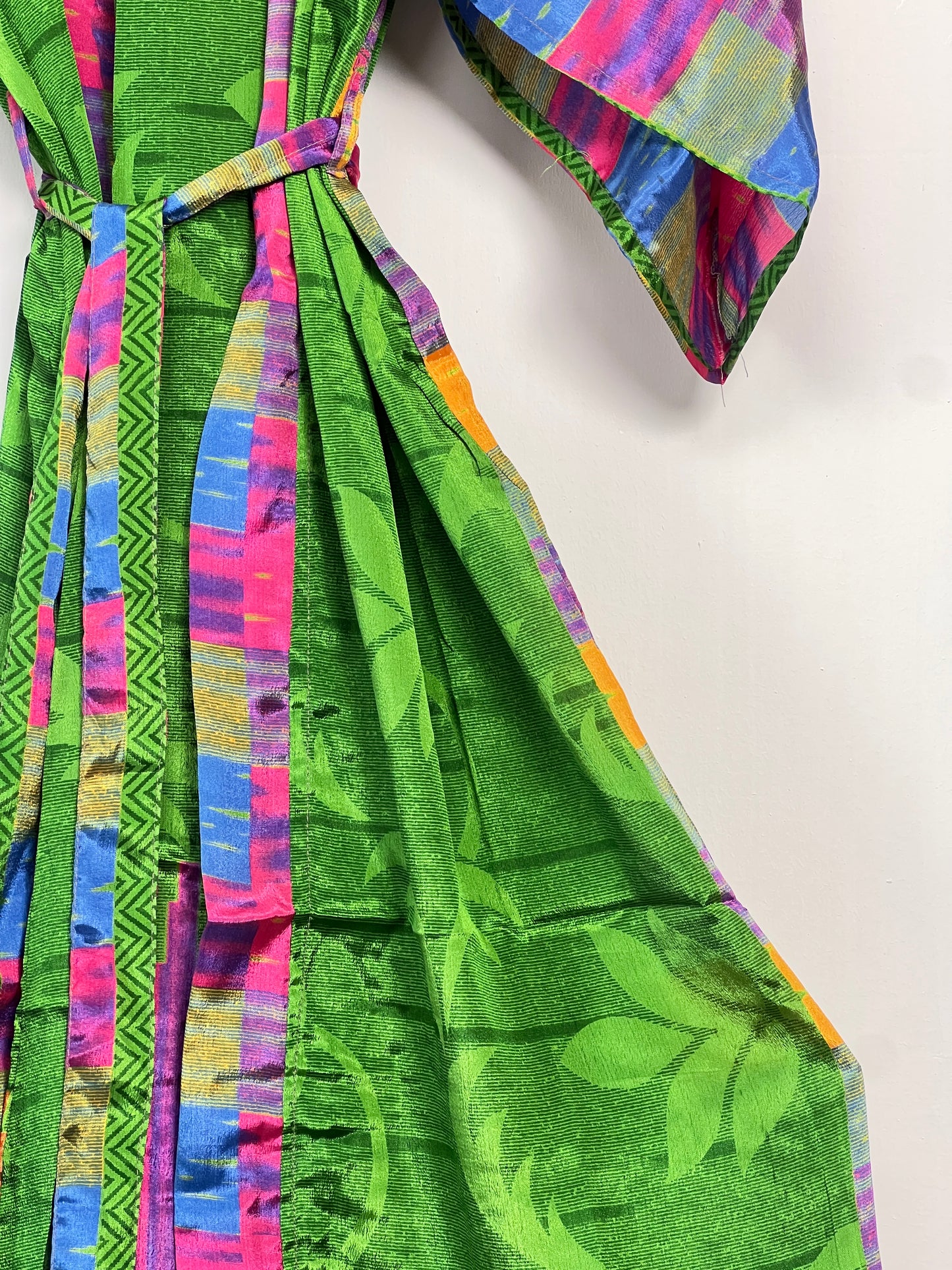 Vintage Saree Silk Kimono / Duster - Long