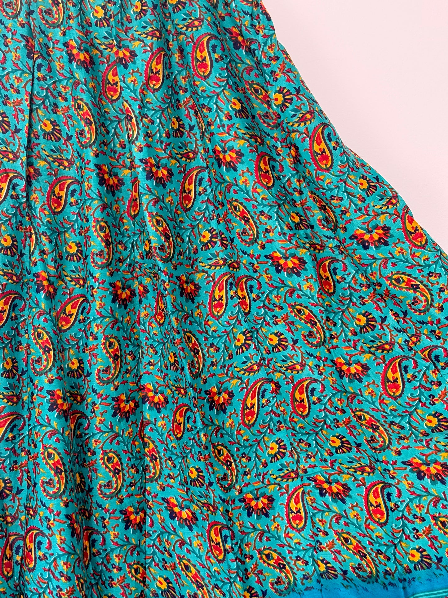 Vintage Saree Silk Pleated Skirt