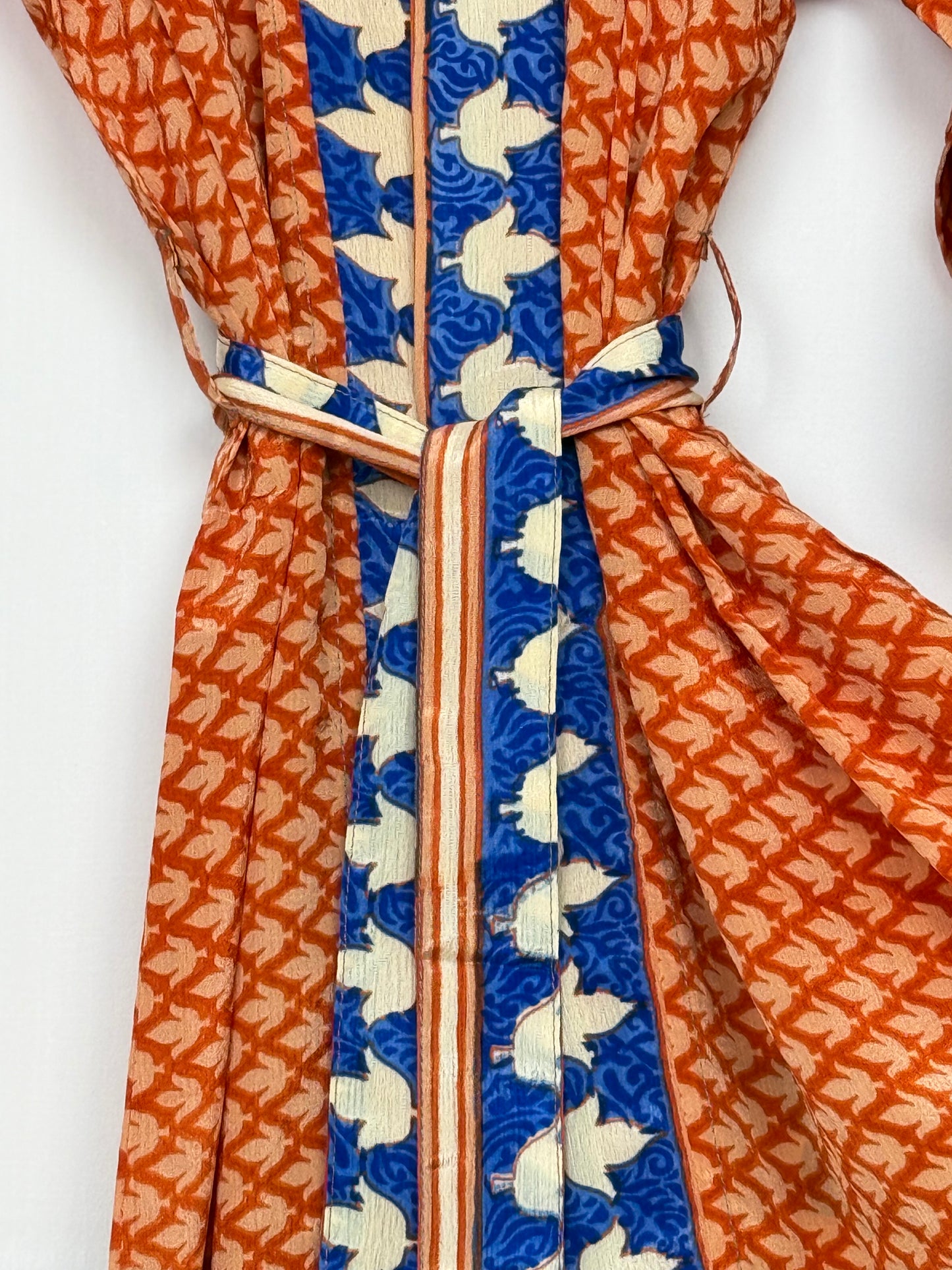 Vintage Saree Silk Kimono / Duster - Long
