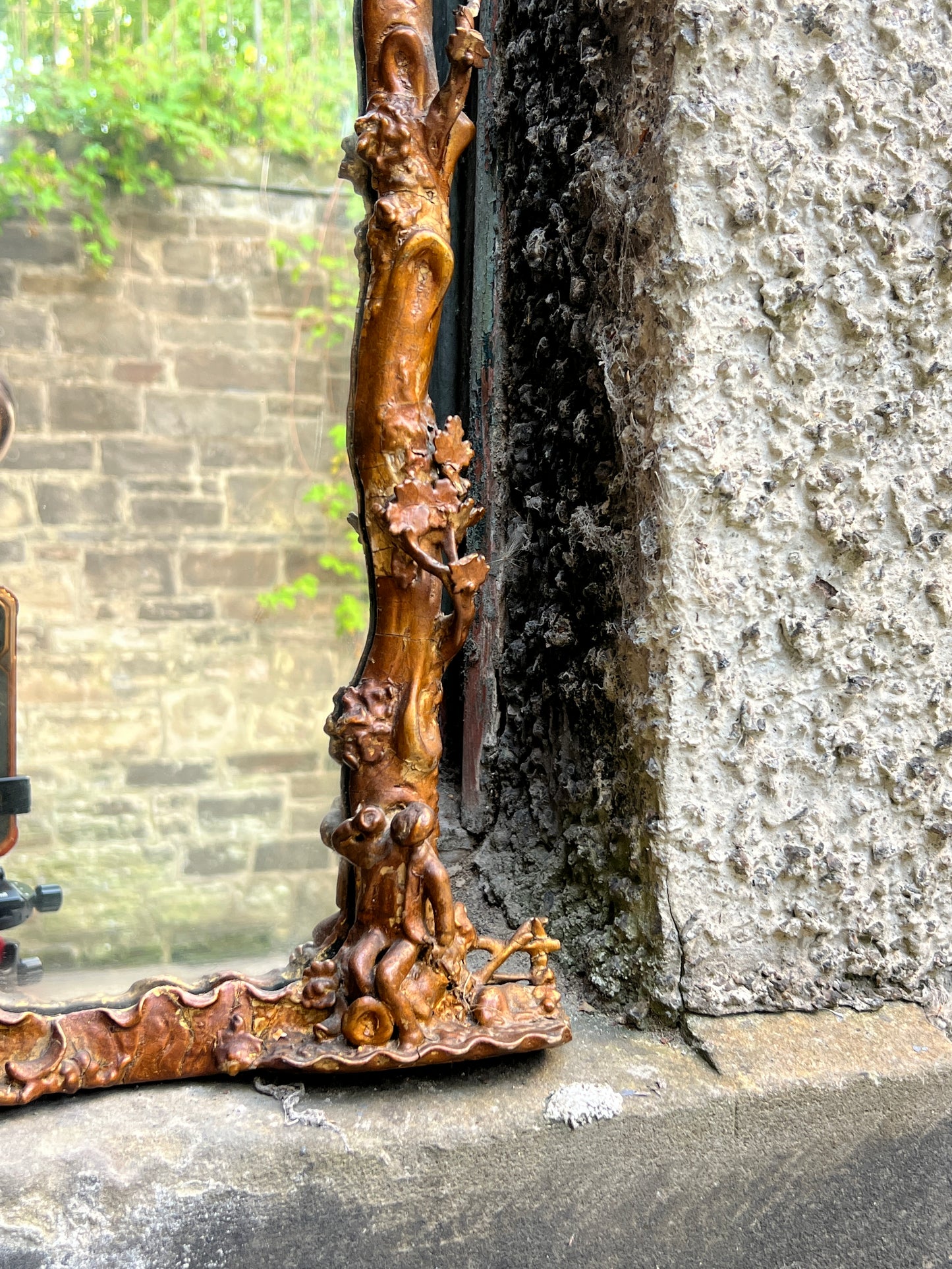 A rare George III Gilt Wood and Gesso Miniature Mantel Mirror