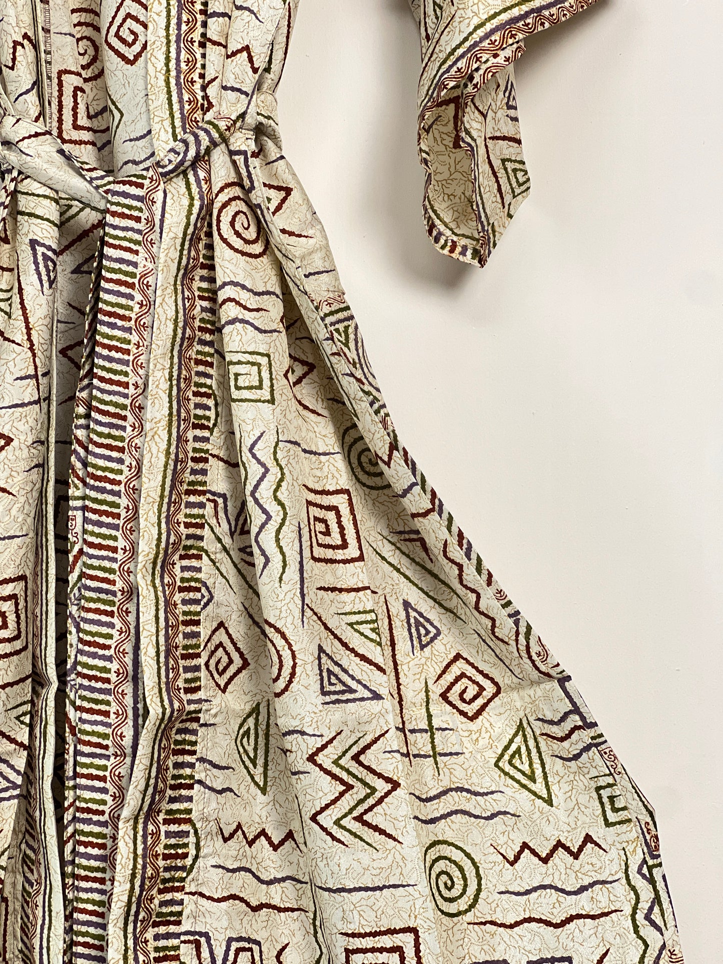 Vintage Saree Silk Kimono / Duster - Long