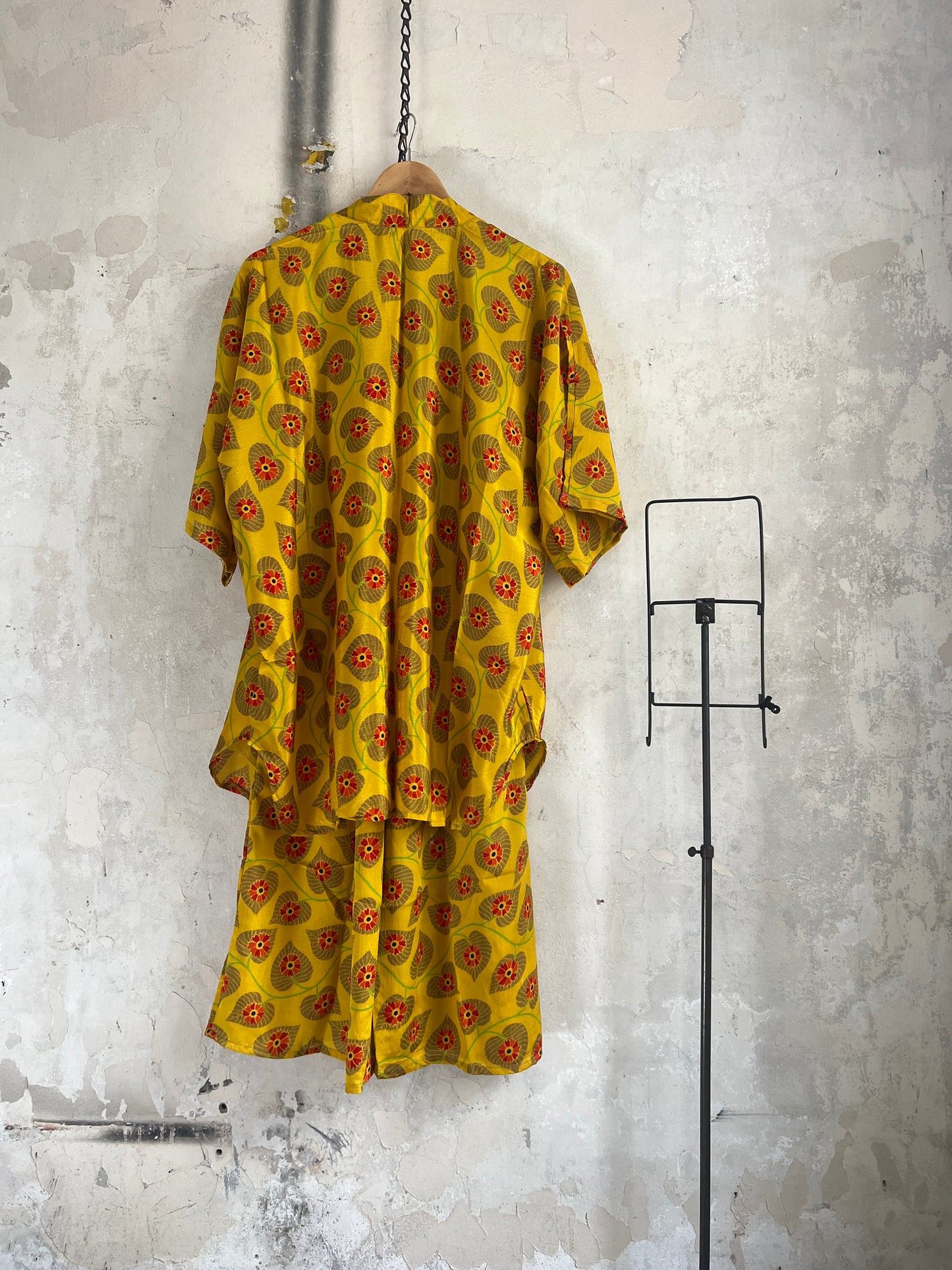 Vintage Saree Silk Trousers & Shirt Co-ordinated Set