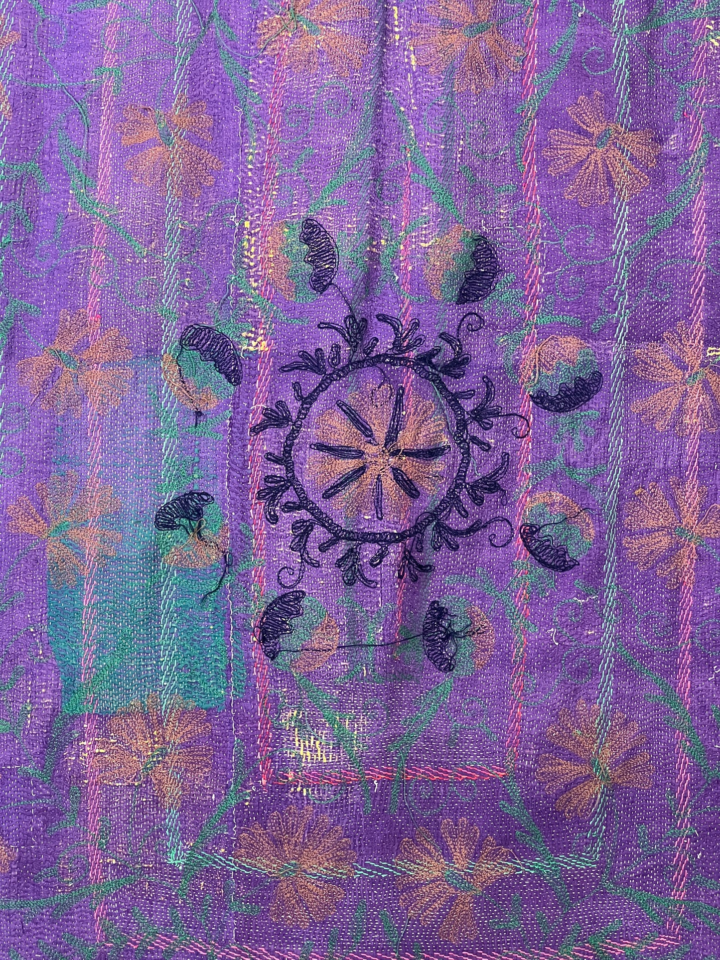 Vintage Kantha Suzani Quilt