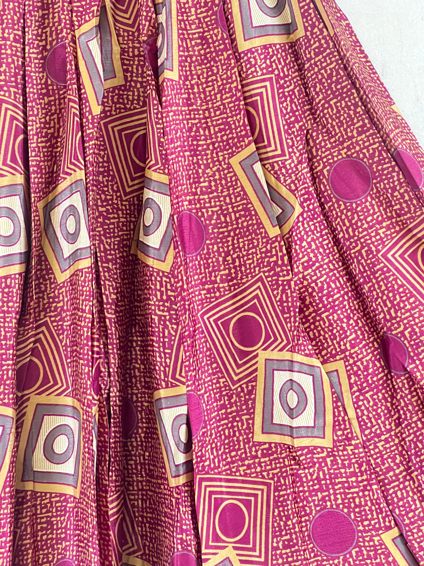Vintage Saree Silk Pleated Skirt