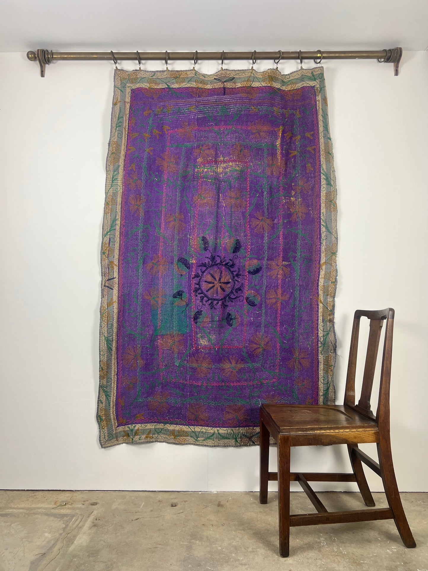 Vintage Kantha Suzani Quilt