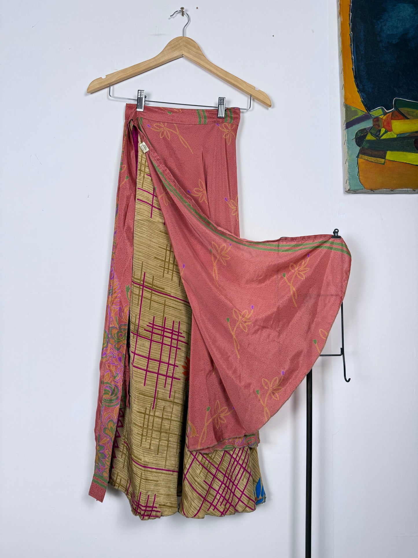 Vintage Saree Silk Wrap Skirt
