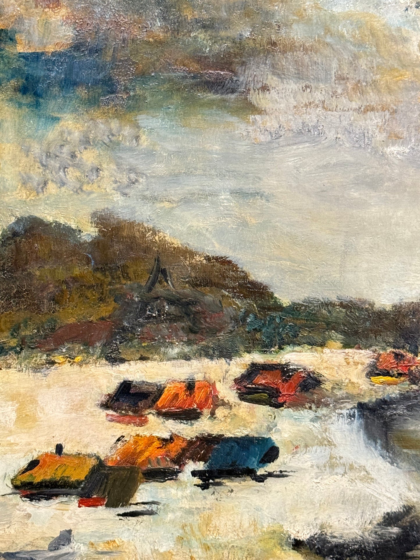Impressionist Sky over Tents | Belgium Post War