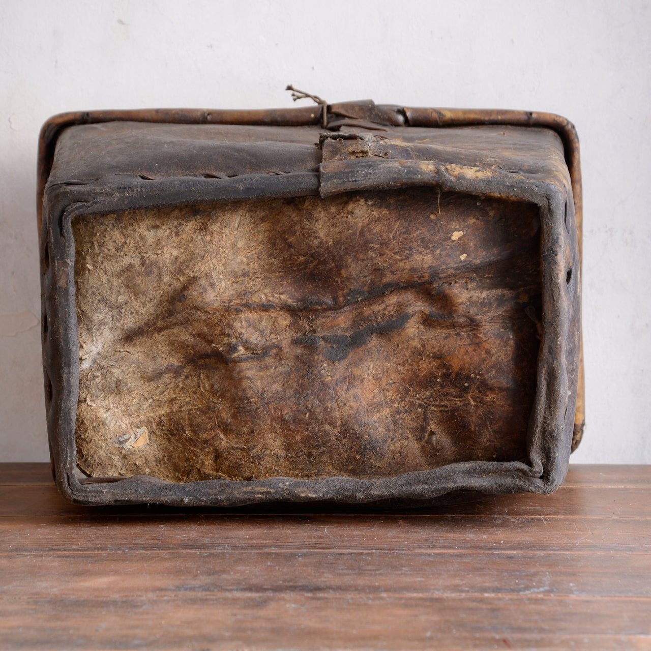 19th Century Buffalo Rawhide Mill Bucket - No 40