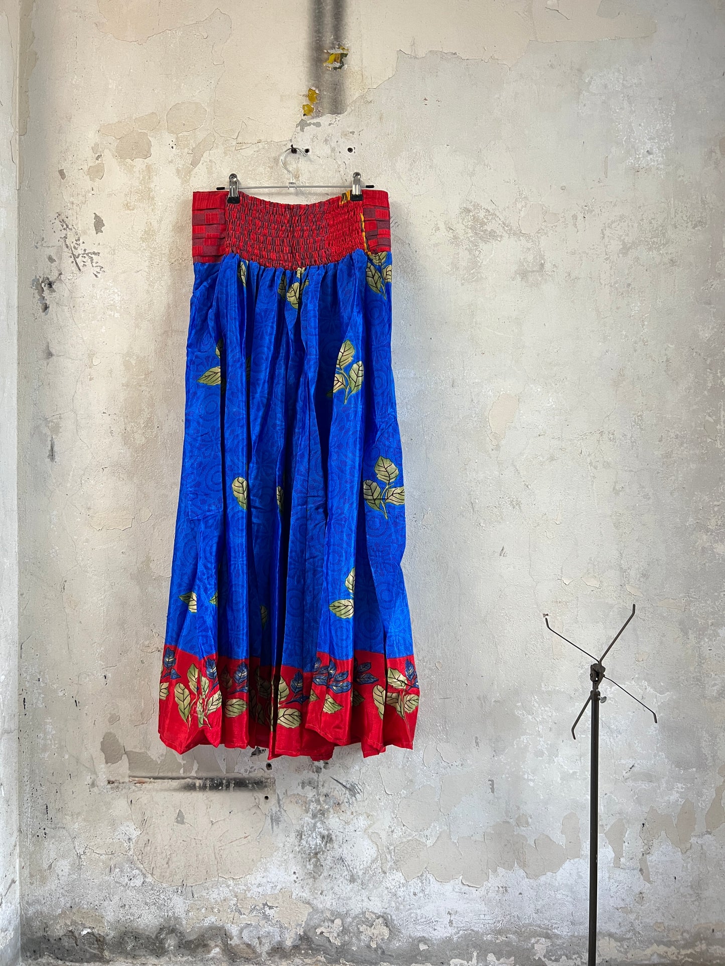 Vintage Saree Silk Pleated Skirt