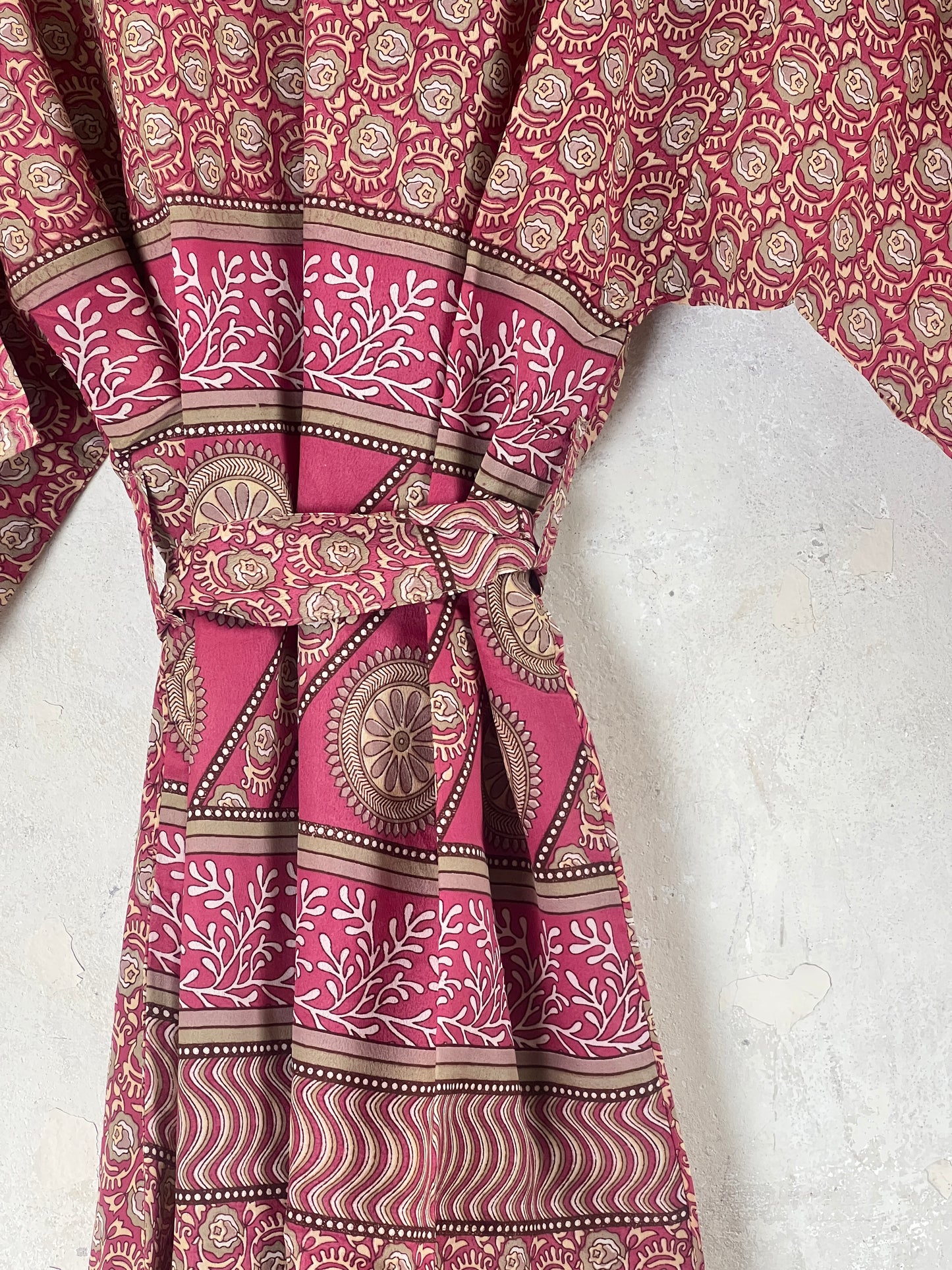 Vintage Saree Silk Kimono / Duster - Short