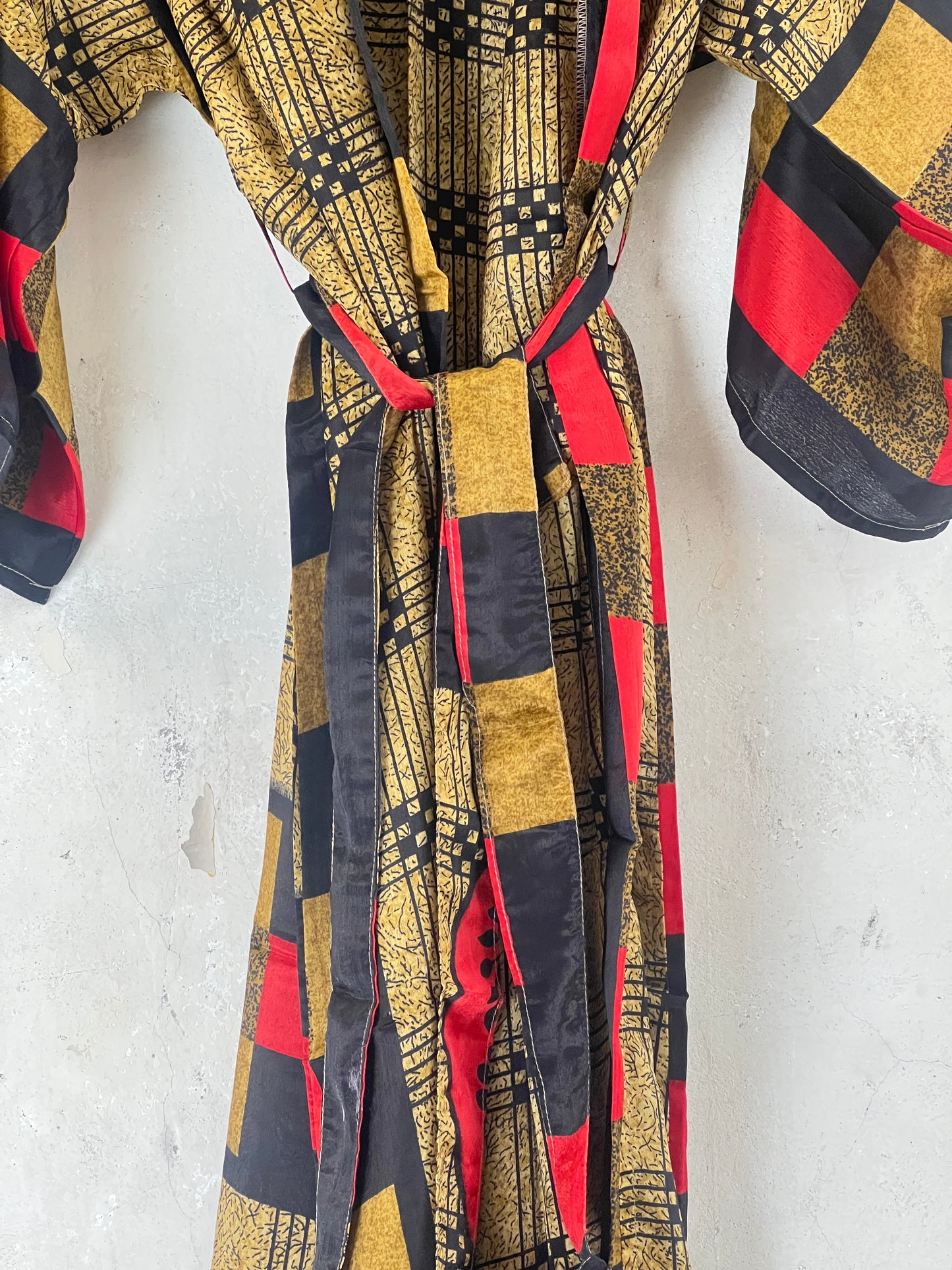 Vintage Saree Silk Kimono / Duster - Long