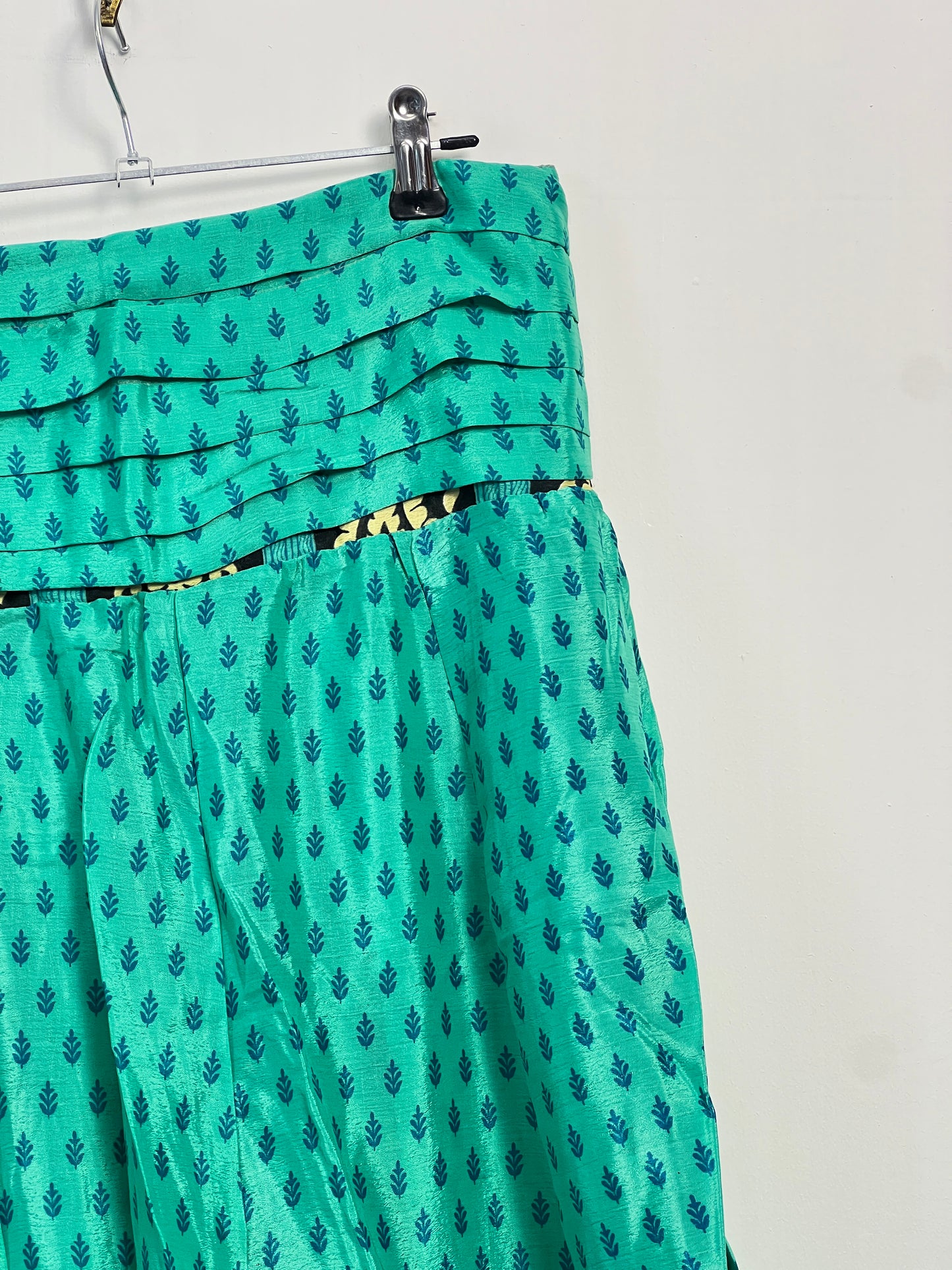 Vintage Saree Silk Pleated Skirt