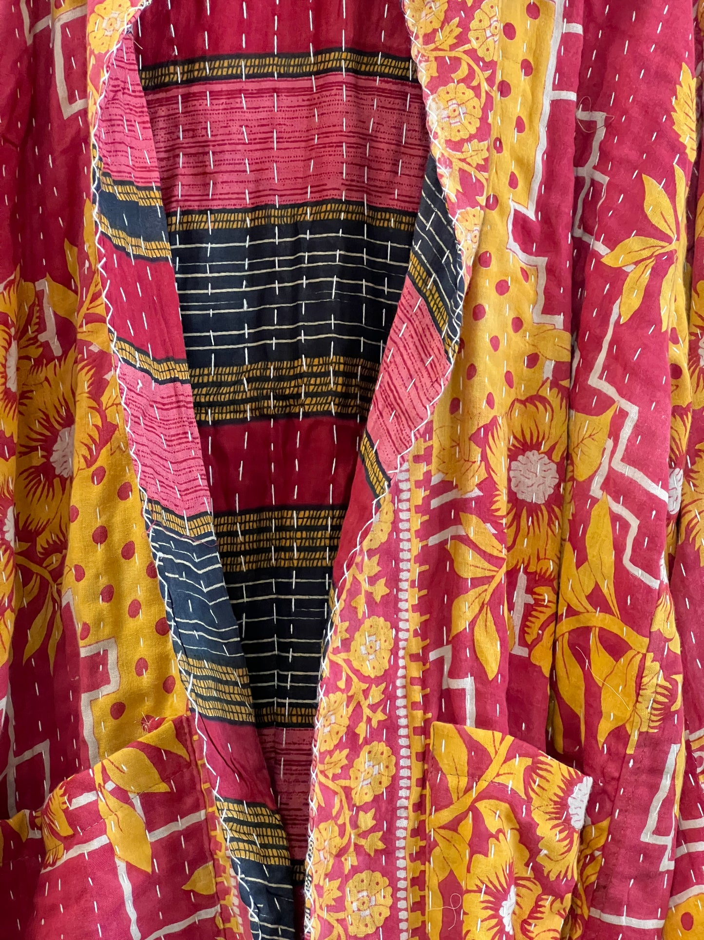 Vintage Cotton Kantha Reversible Jacket ~ No 13