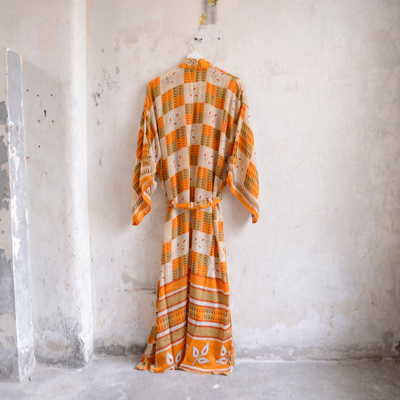 Vintage Saree Silk Kimono / Duster - Long