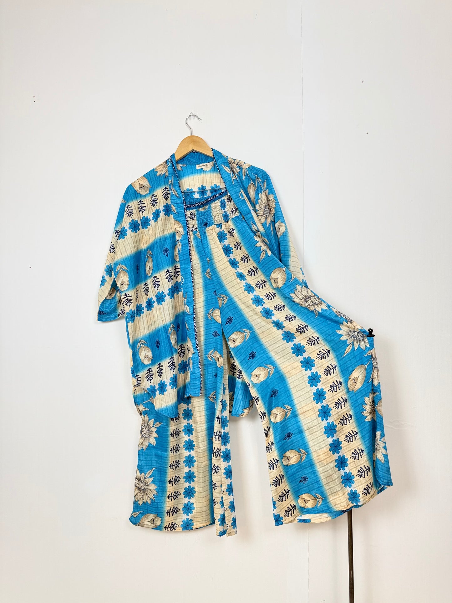 Vintage Saree Silk Trousers & Shirt Co-ordinated Set