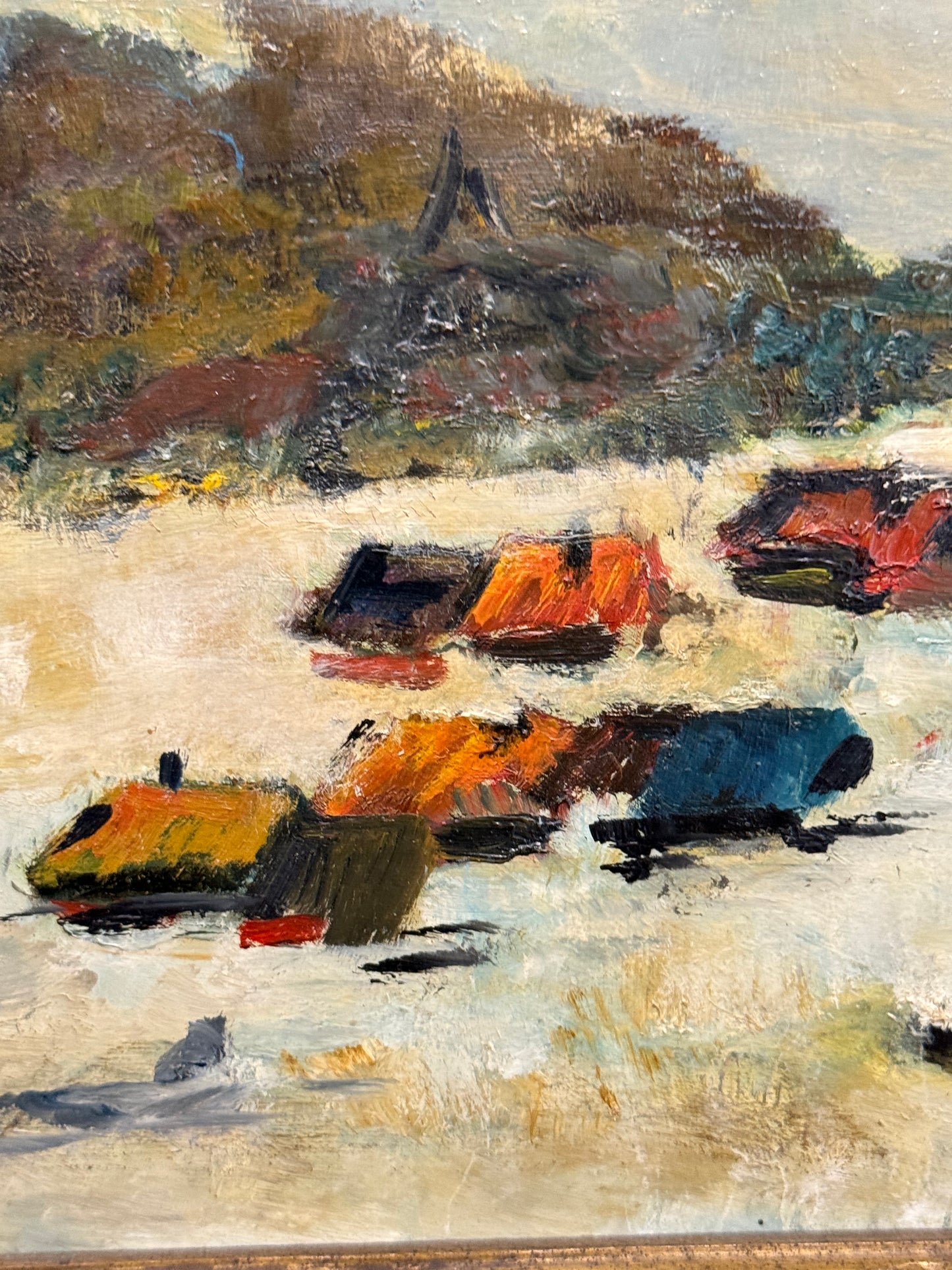 Impressionist Sky over Tents | Belgium Post War