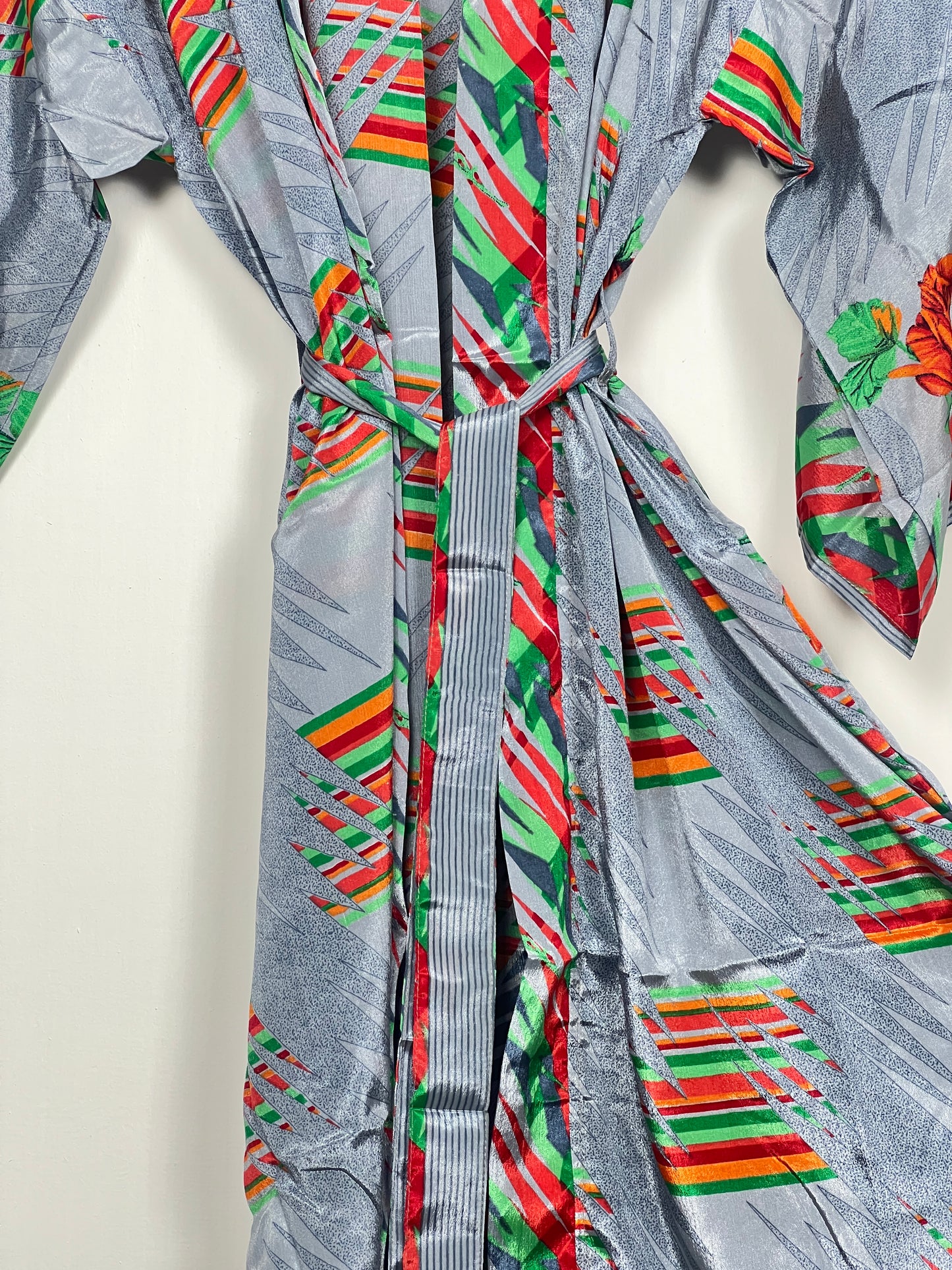 Vintage Saree Silk Kimono / Duster - Long - Wider Unisex Fit