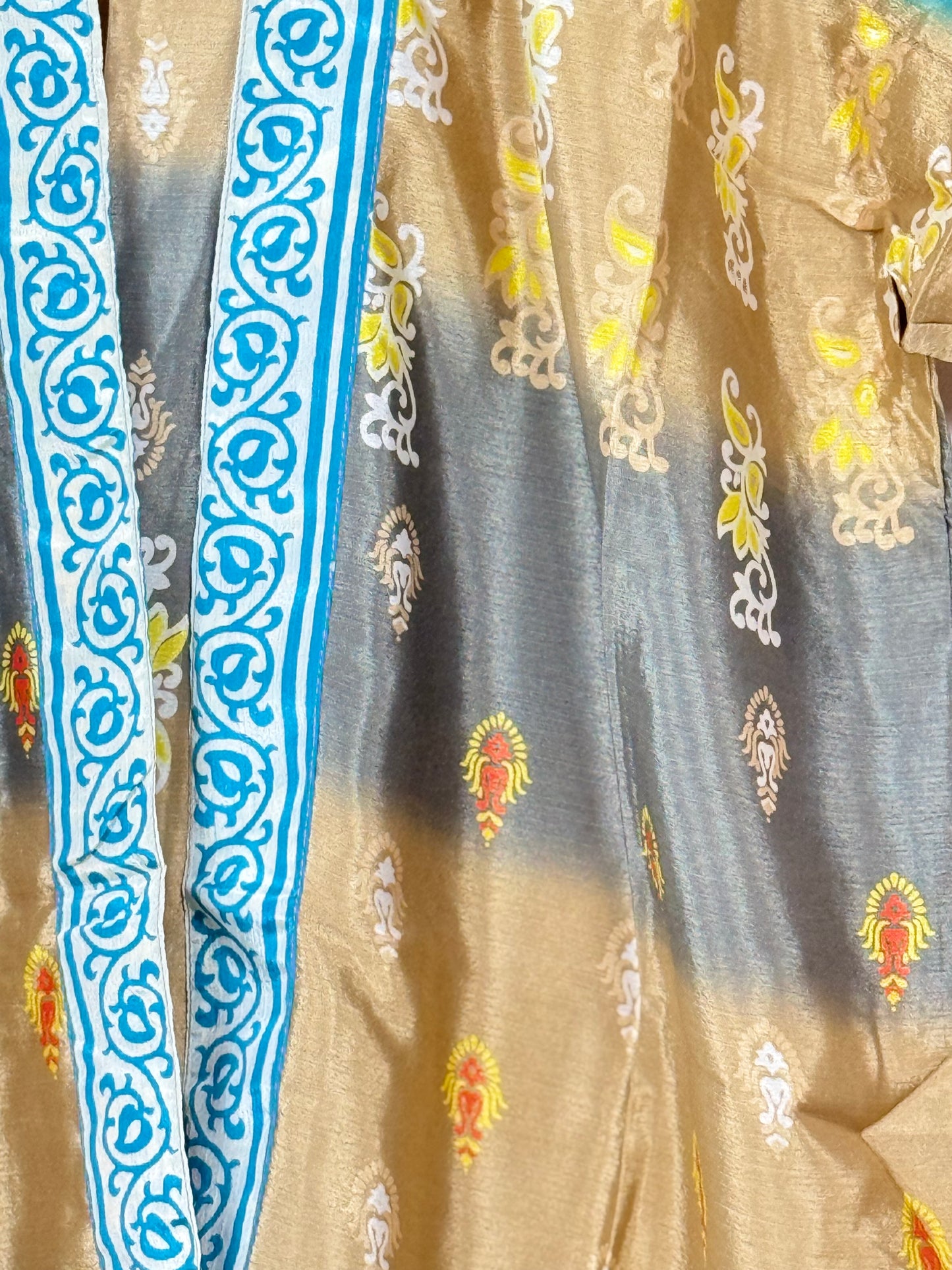 Vintage Saree Silk Trousers & Shirt Co-ordinated Set